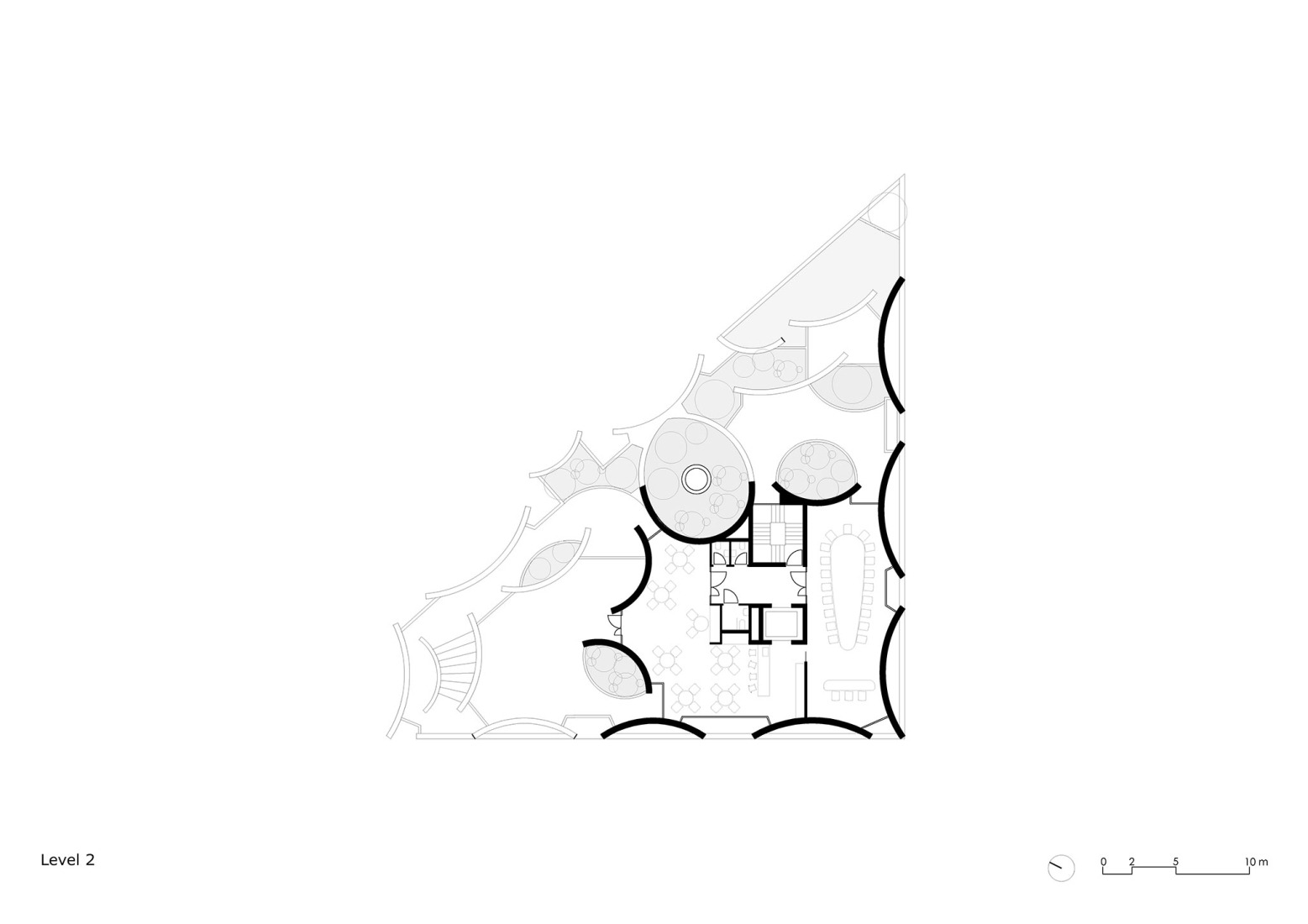 Plano de segunda planta. VET HOSPITAL por Davide Macullo Architects.
