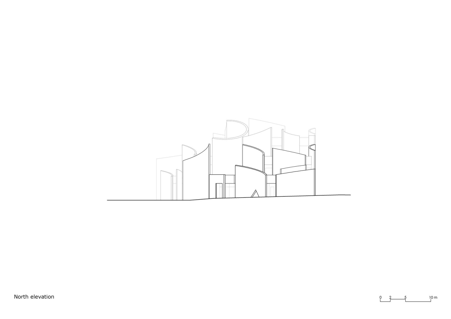 Alzado norte. VET HOSPITAL por Davide Macullo Architects.
