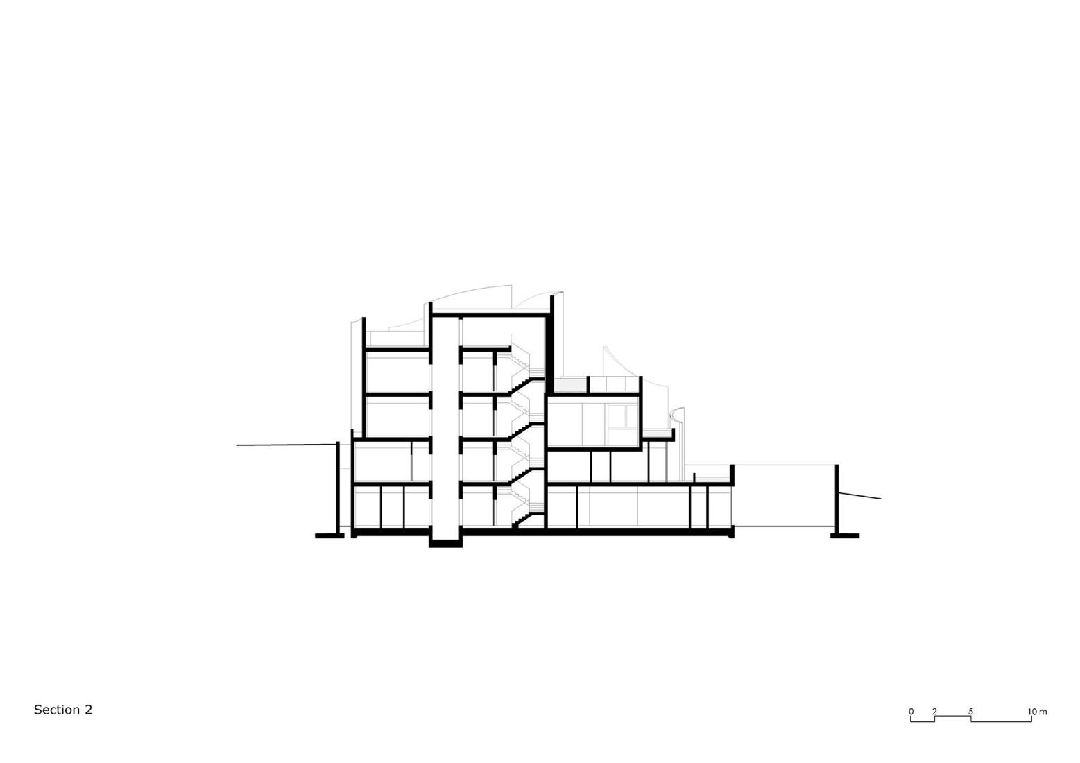 Sección 2. VET HOSPITAL por Davide Macullo Architects.
