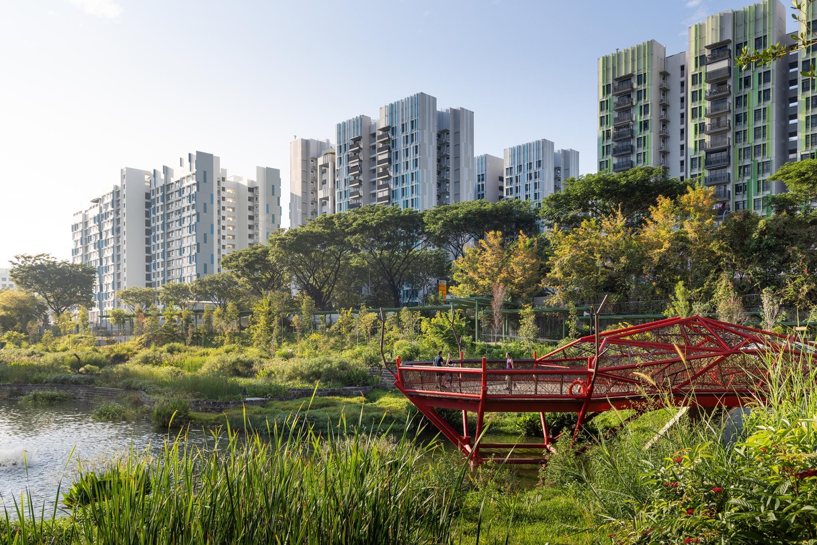 Parque Bidadari por Henning Larsen. Fotografía por Finbarr Fallon.