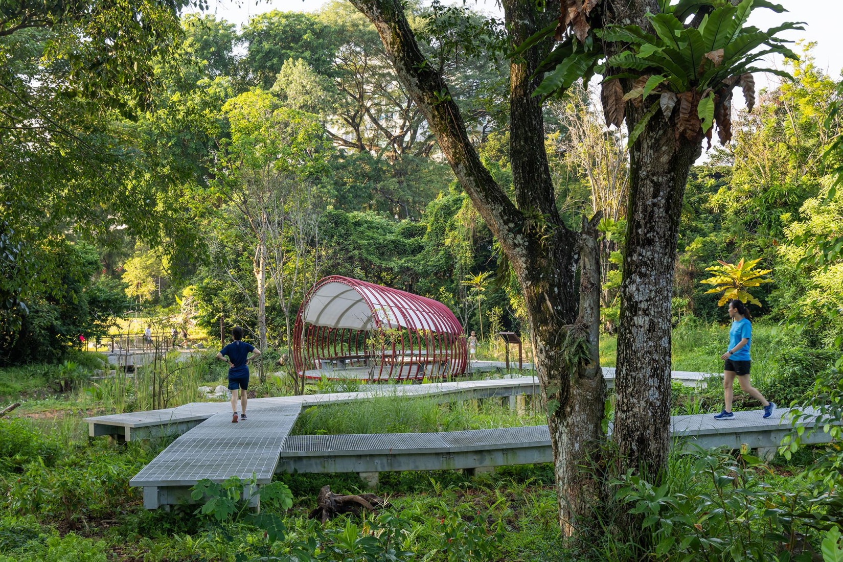 Parque Bidadari por Henning Larsen. Fotografía por Finbarr Fallon.