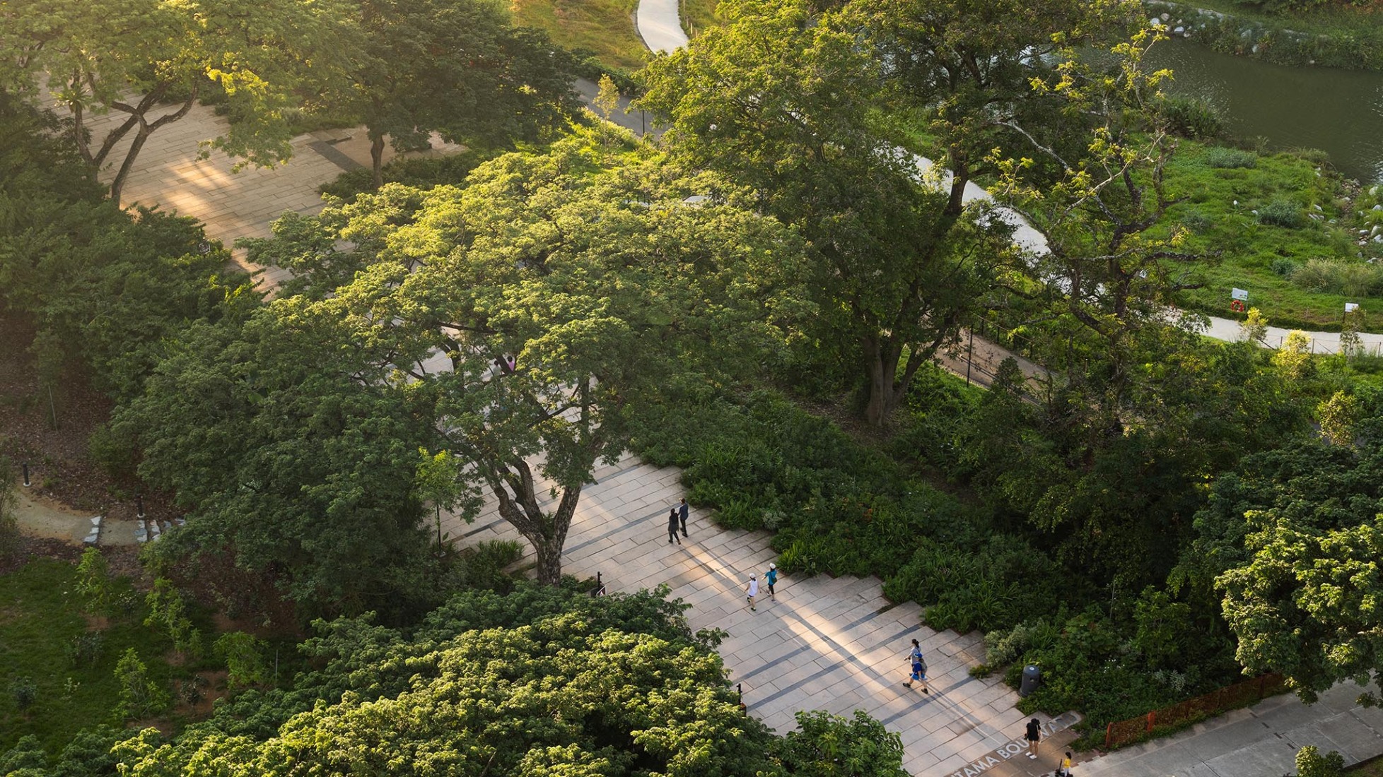 Parque Bidadari por Henning Larsen. Fotografía por Finbarr Fallon.