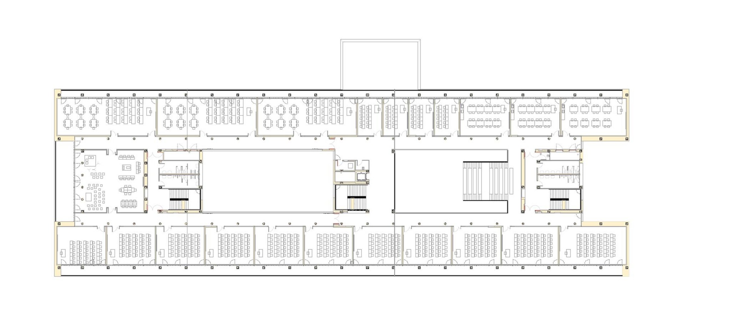 Second floor plan. IES Vía de la Plata by ABLM Arquitectos.