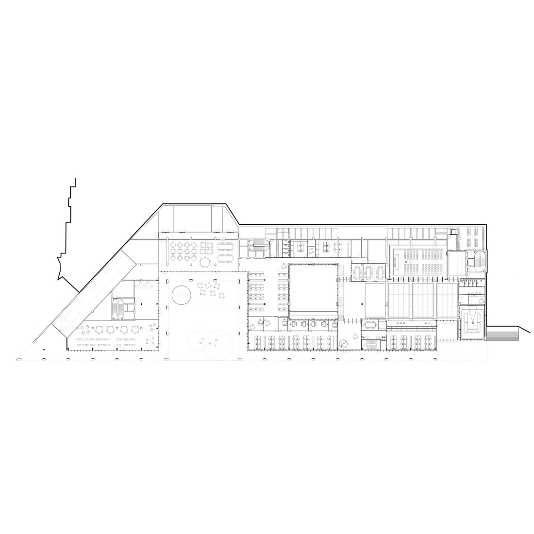 Ground floor plan. VHIR Vall d’Hebron Campus Research Center by BAAS + ESPINET/UBACH.
