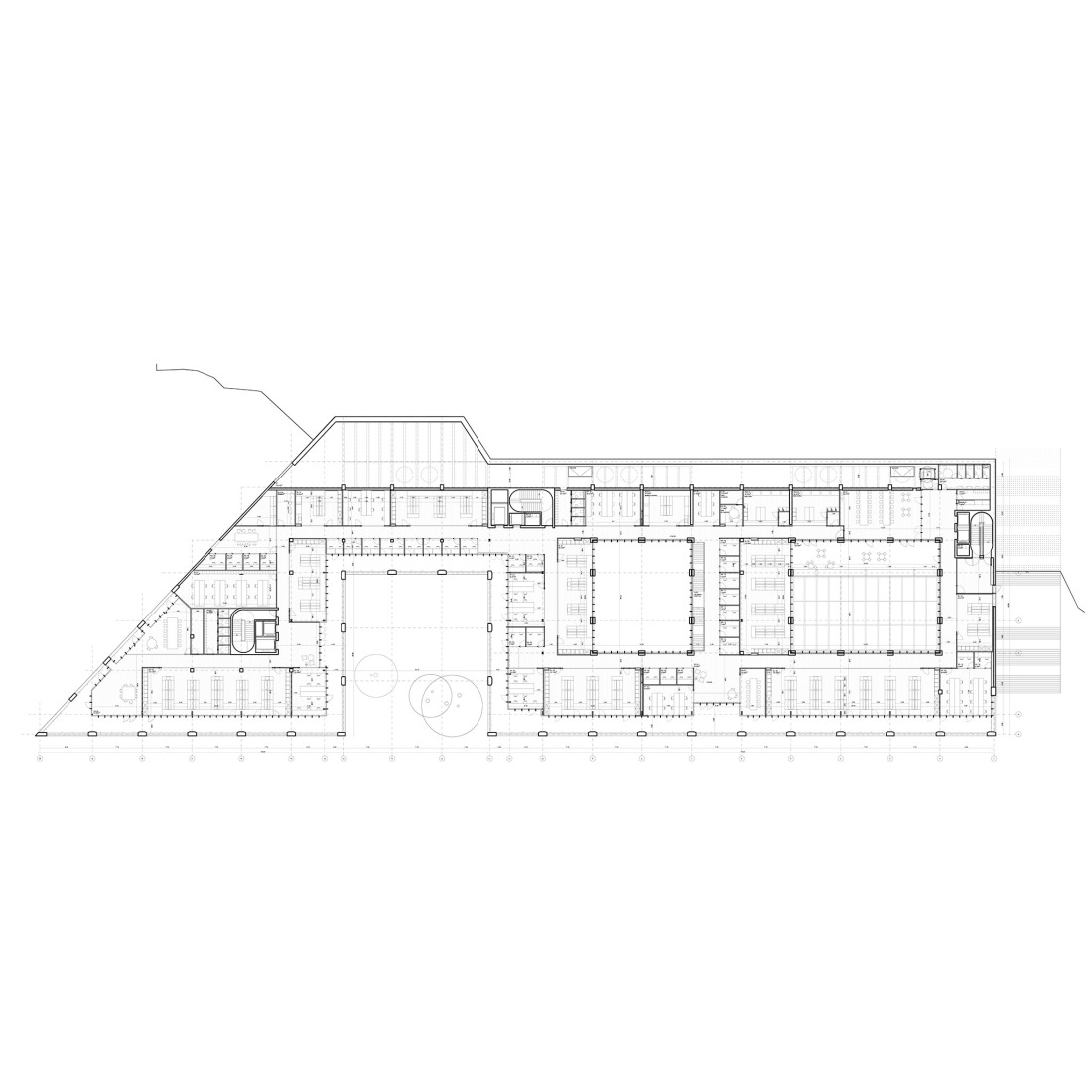 First floor plan. VHIR Vall d’Hebron Campus Research Center by BAAS + ESPINET/UBACH.