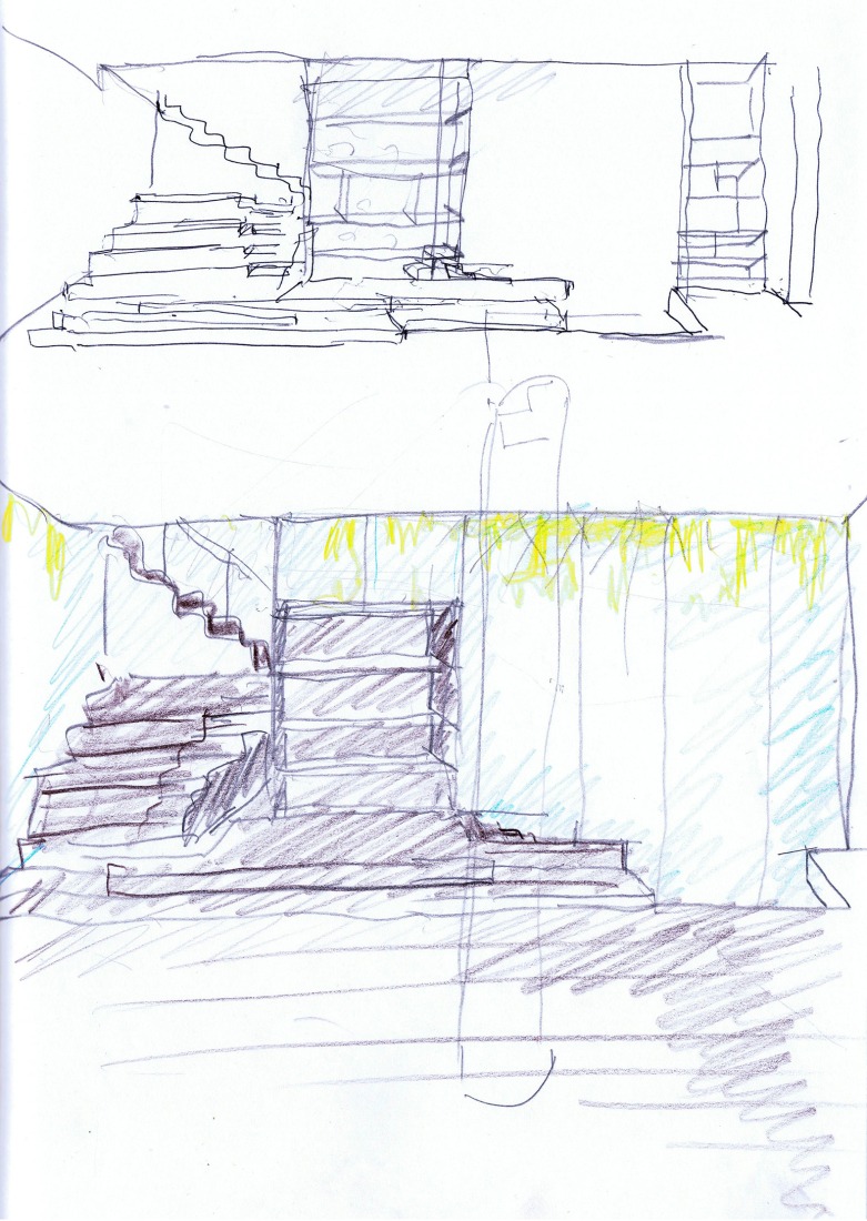 Croquis. Tienda MKR Campana por Guillermo Vázquez Consuegra.