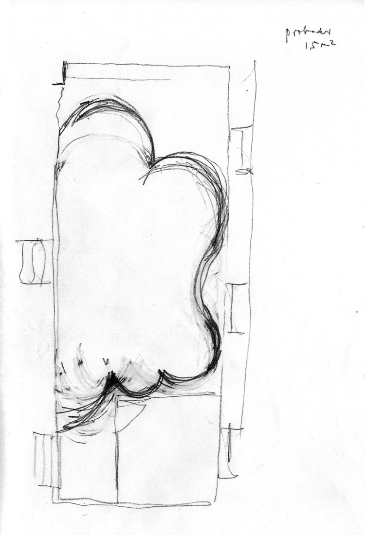 Croquis. Tienda MKR Campana por Guillermo Vázquez Consuegra.