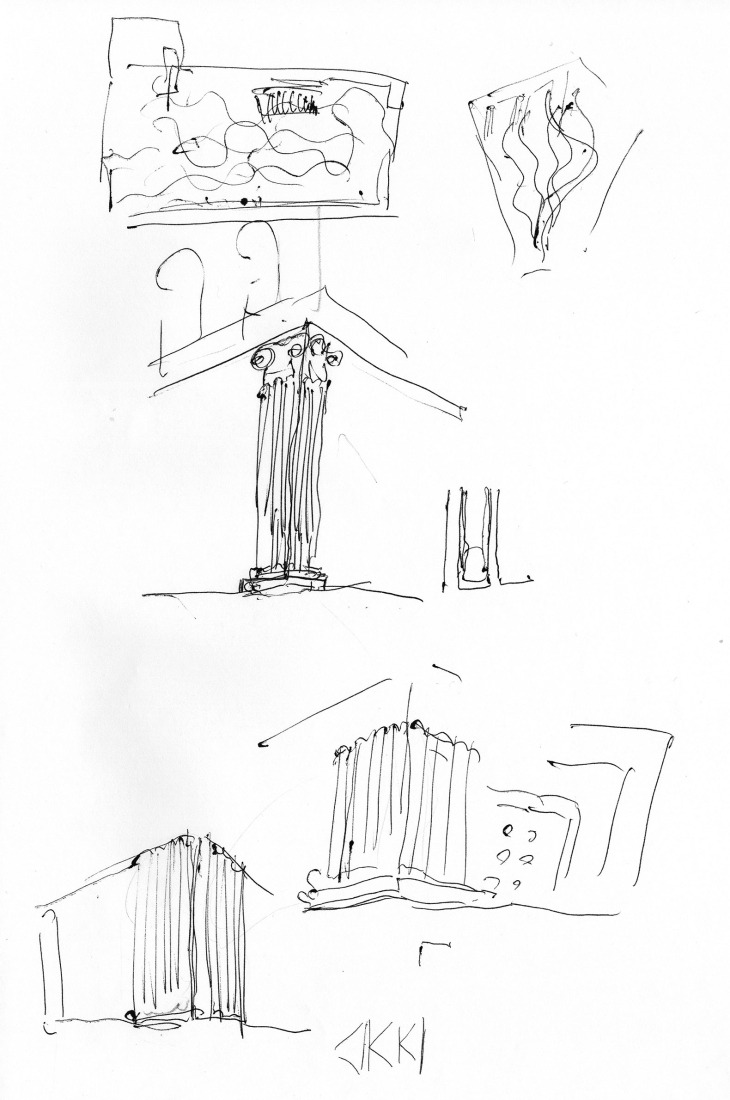 Croquis. Tienda MKR Campana por Guillermo Vázquez Consuegra.