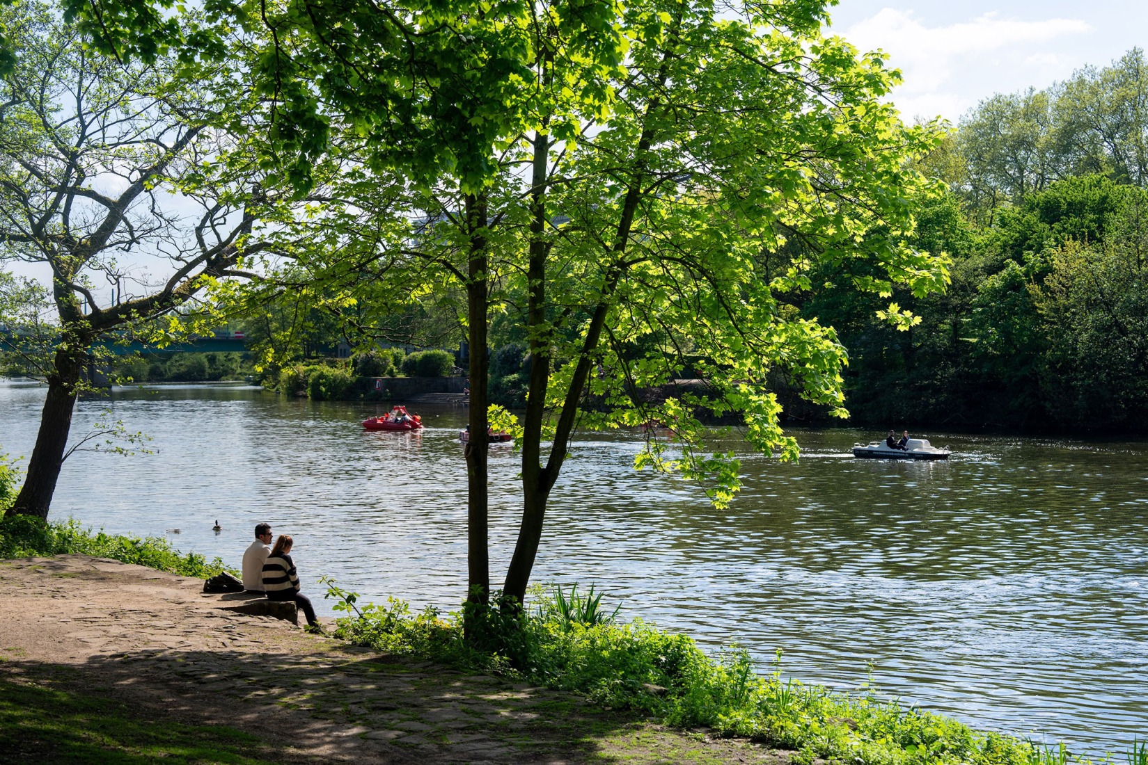 Section of the River Ruhr in Mülheim an der Ruhr. Photograph by Dirk Rose.