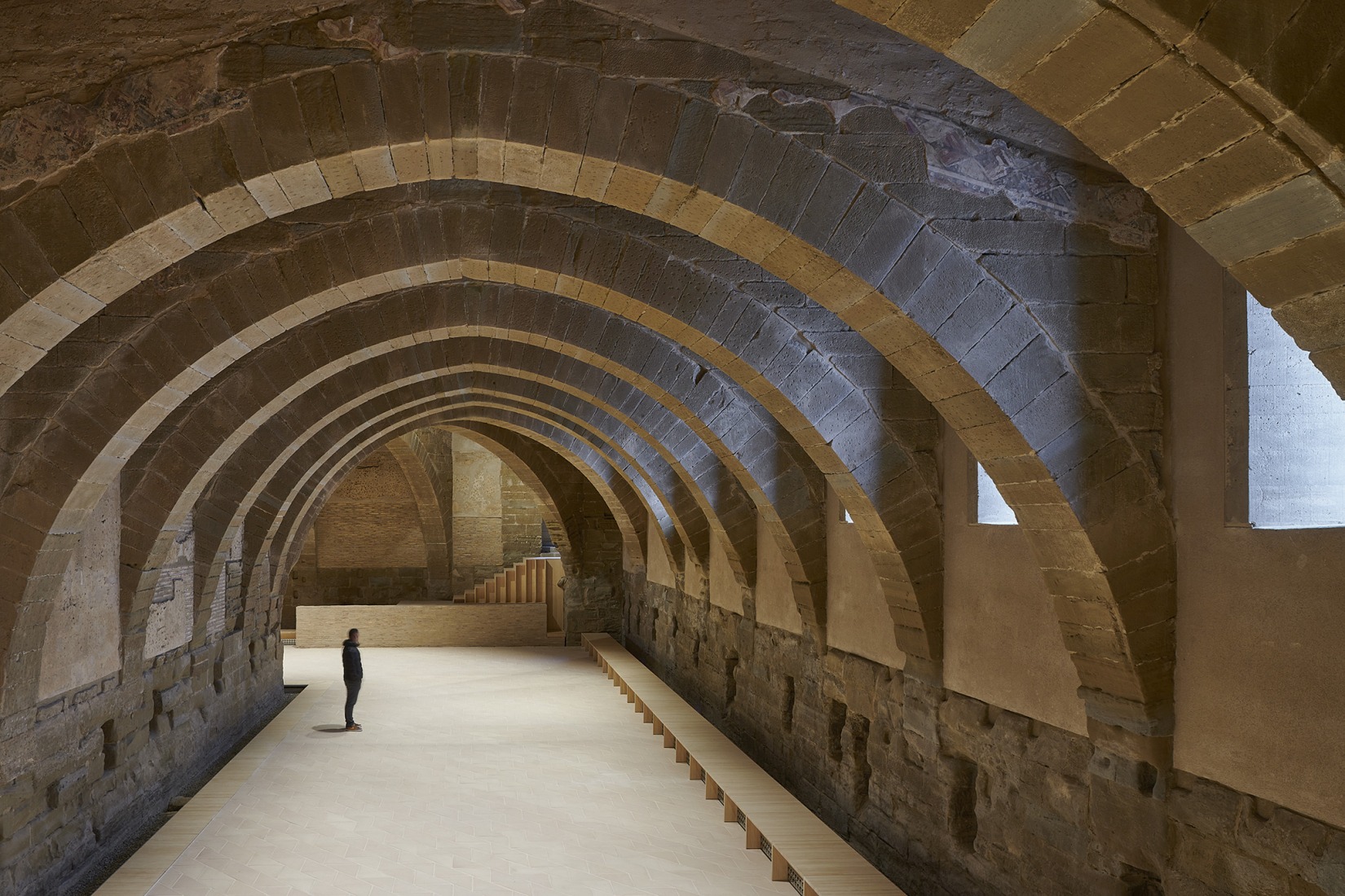 Intervention in the Royal Monastery of Santa Maria de Sijena by Pemán y Franco + Sebastián Arquitectos. Photograph by Iñaki Bergera.