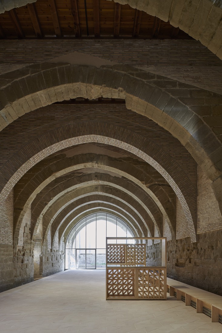 Intervention in the Royal Monastery of Santa Maria de Sijena by Pemán y Franco + Sebastián Arquitectos. Photograph by Iñaki Bergera.