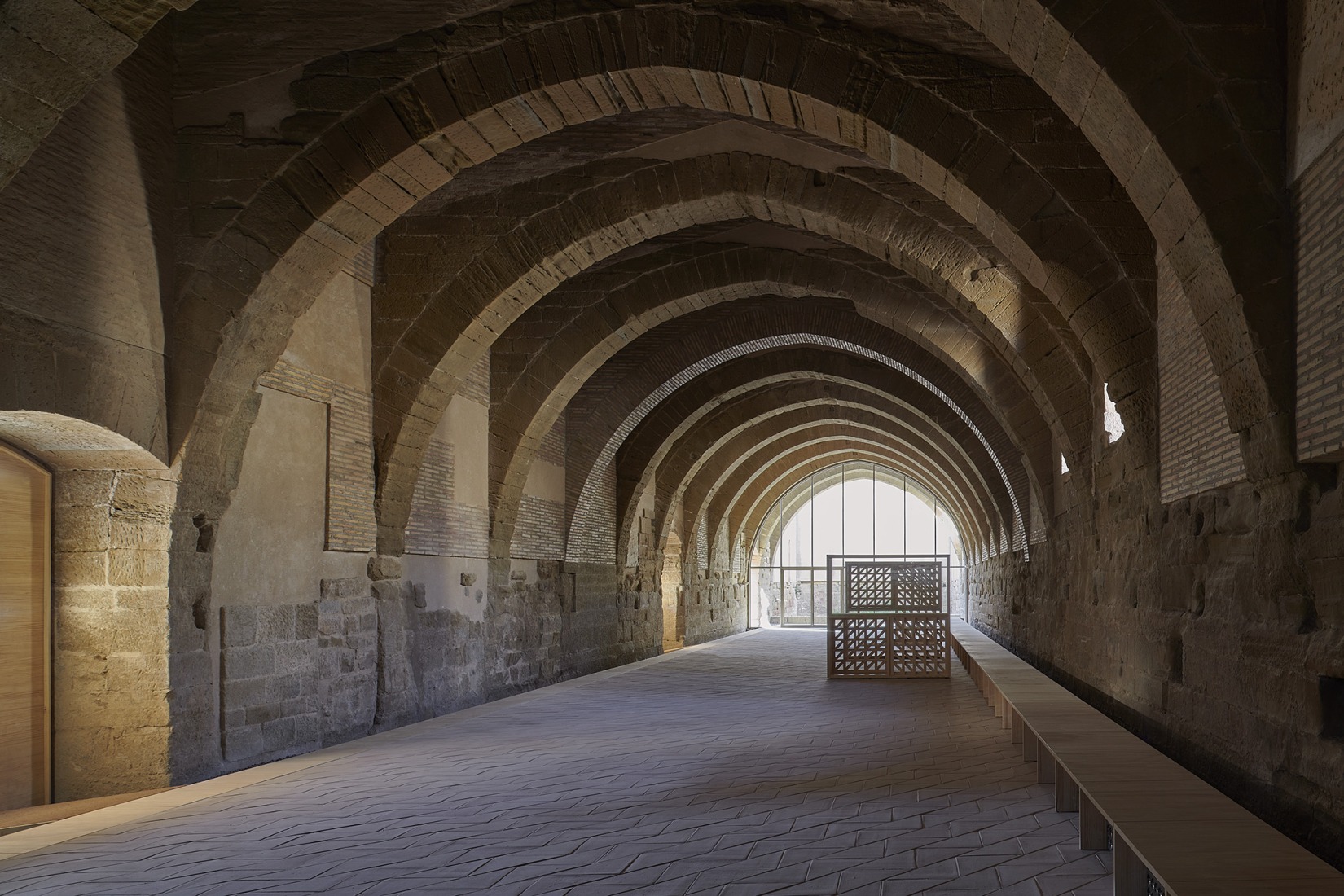 Intervention in the Royal Monastery of Santa Maria de Sijena by Pemán y Franco + Sebastián Arquitectos. Photograph by Iñaki Bergera.