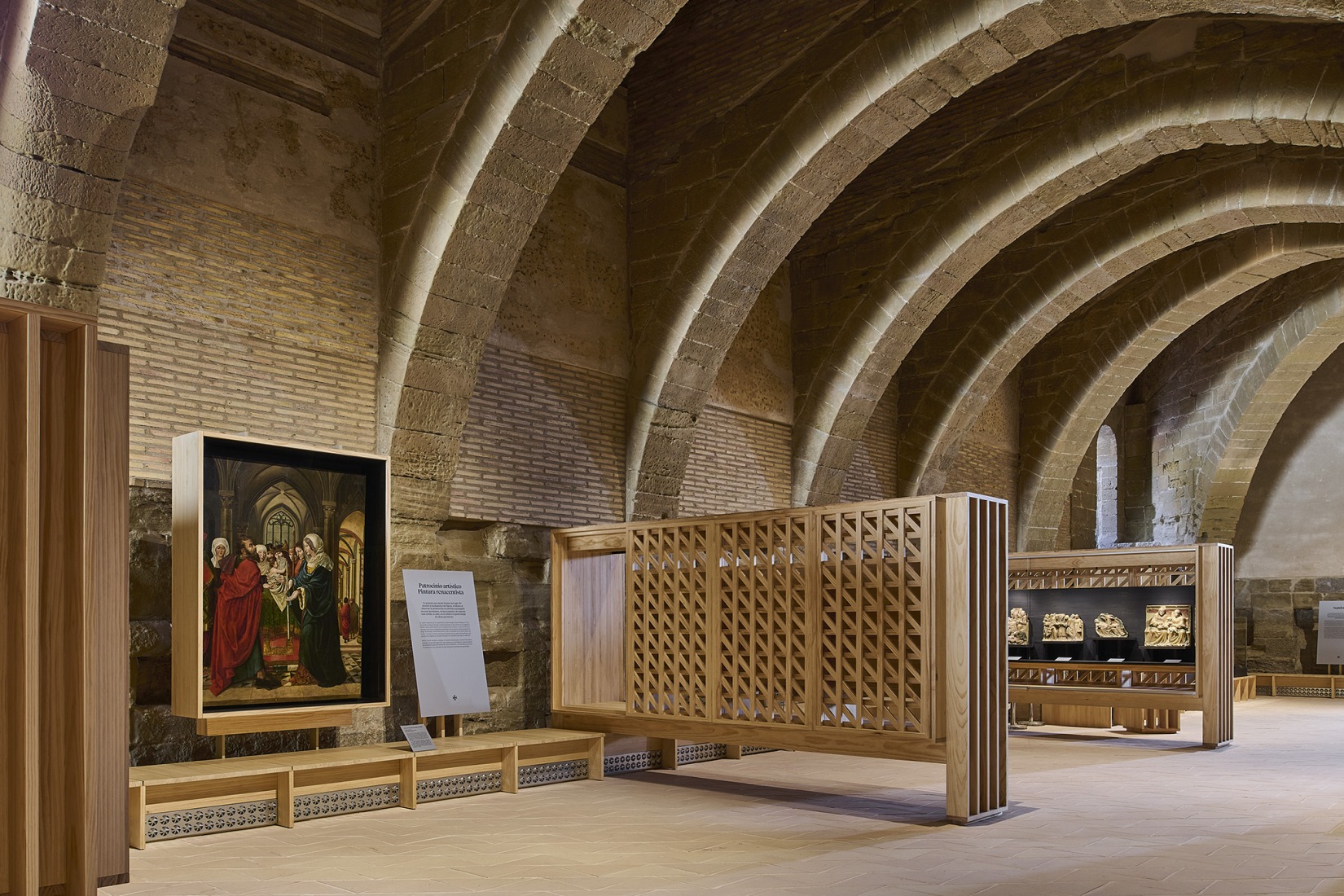 Intervention in the Royal Monastery of Santa Maria de Sijena by Pemán y Franco + Sebastián Arquitectos. Photograph by Iñaki Bergera.