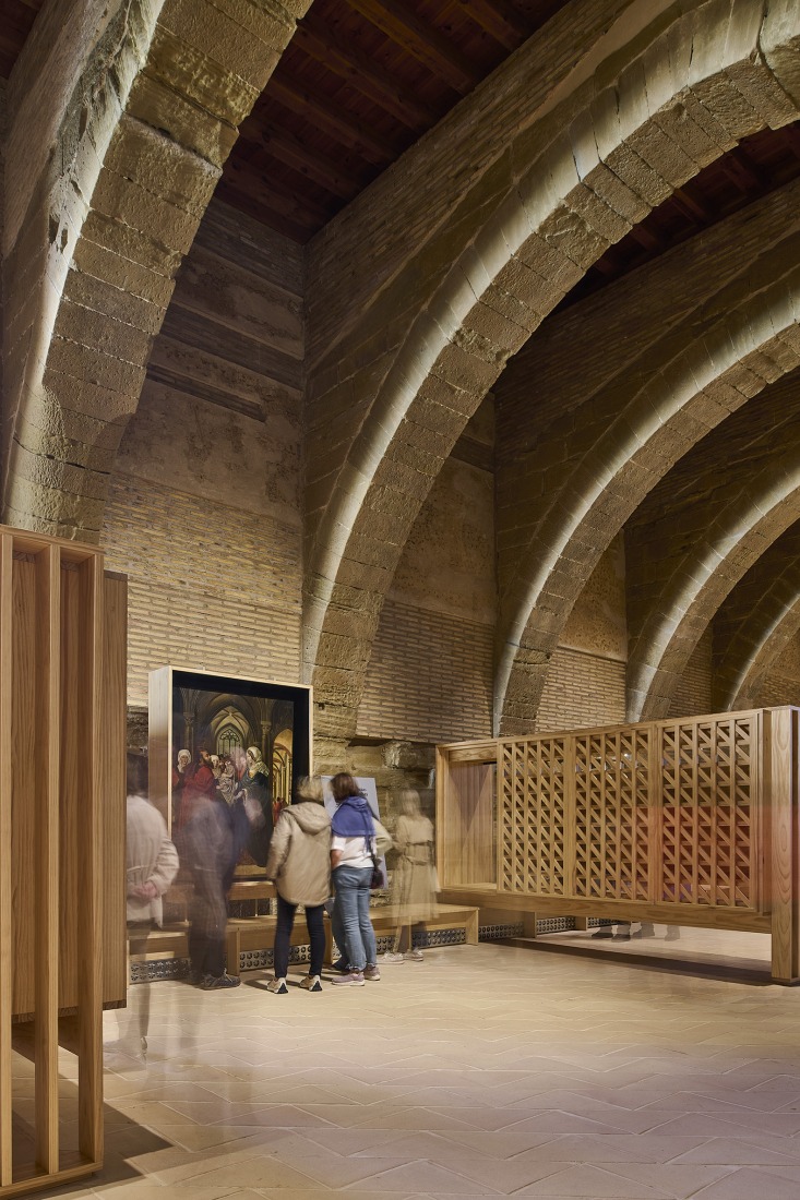 Intervention in the Royal Monastery of Santa Maria de Sijena by Pemán y Franco + Sebastián Arquitectos. Photograph by Iñaki Bergera.
