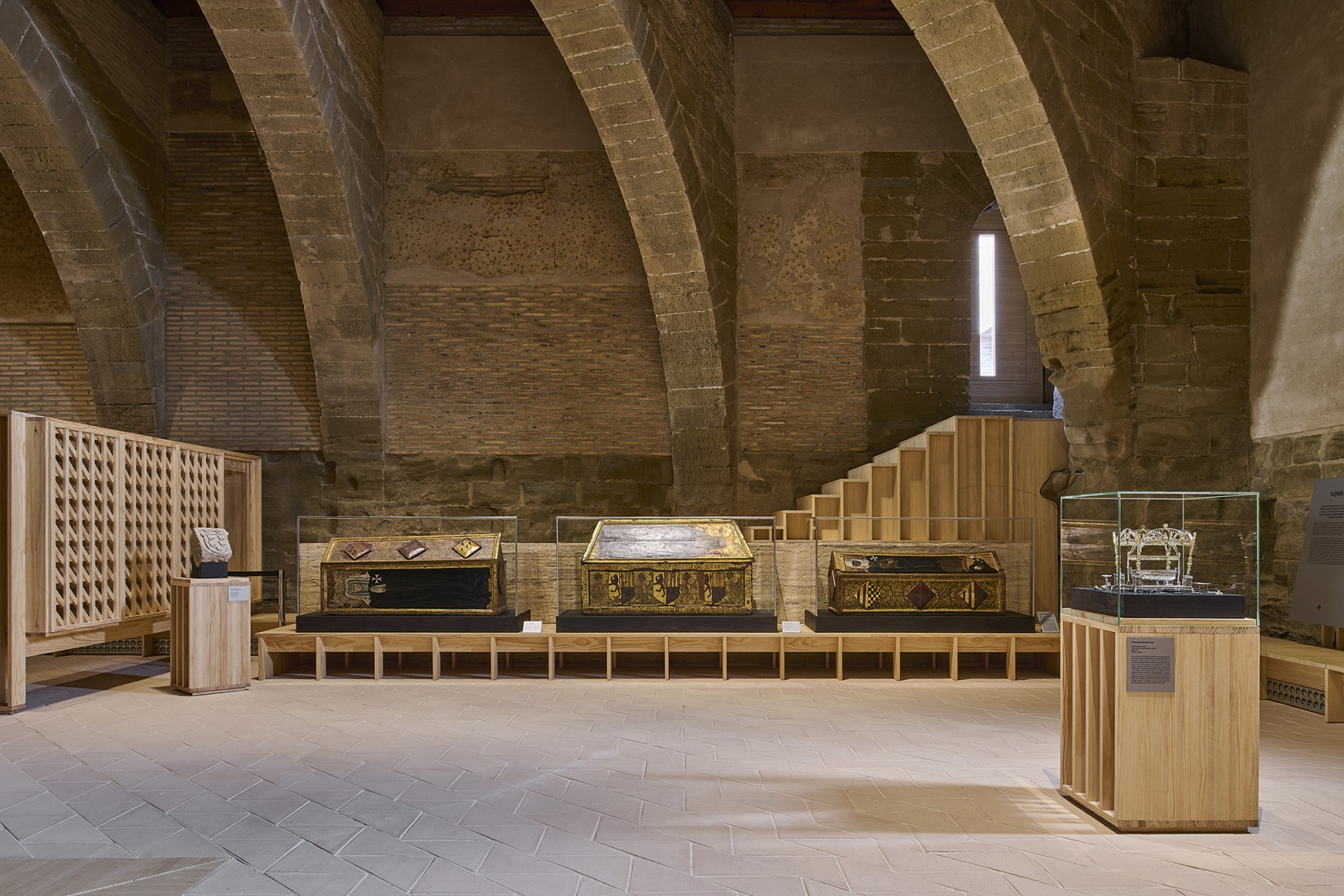 Intervention in the Royal Monastery of Santa Maria de Sijena by Pemán y Franco + Sebastián Arquitectos. Photograph by Iñaki Bergera.