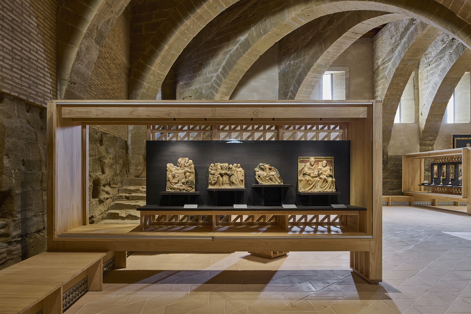 Intervention in the Royal Monastery of Santa Maria de Sijena by Pemán y Franco + Sebastián Arquitectos. Photograph by Iñaki Bergera.