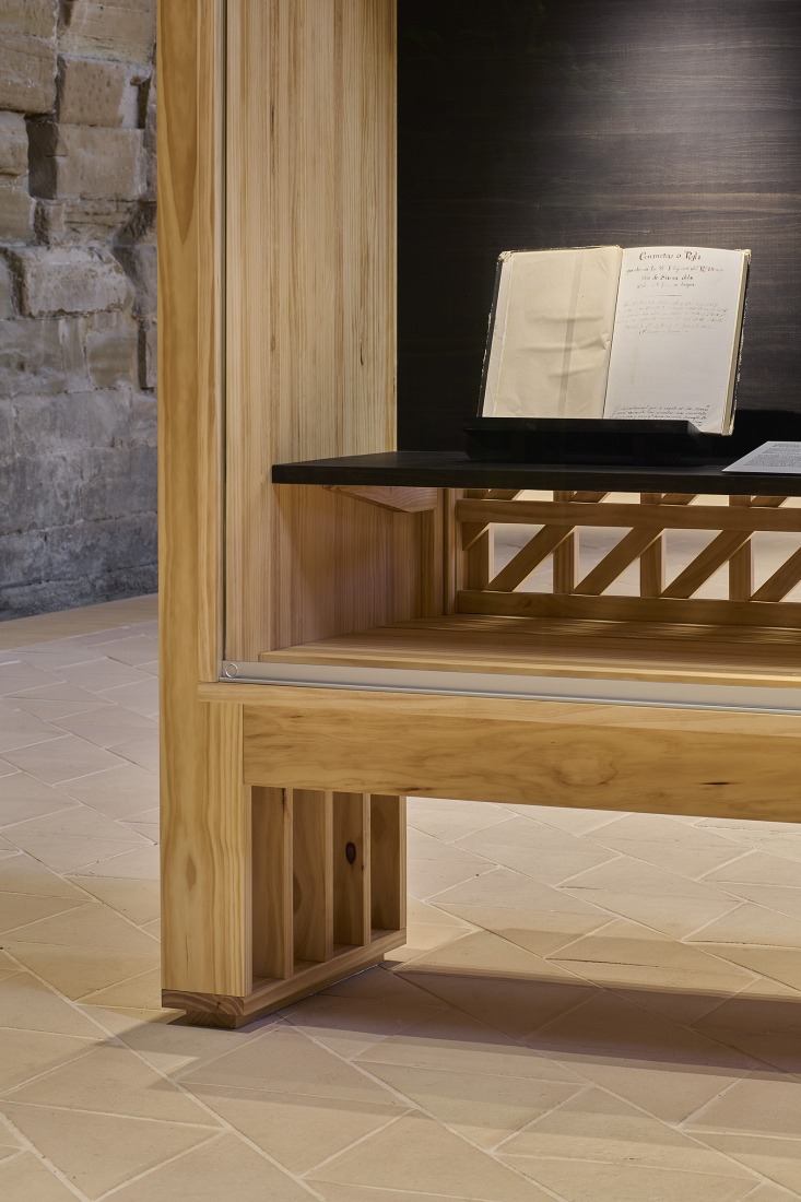 Intervention in the Royal Monastery of Santa Maria de Sijena by Pemán y Franco + Sebastián Arquitectos. Photograph by Iñaki Bergera.