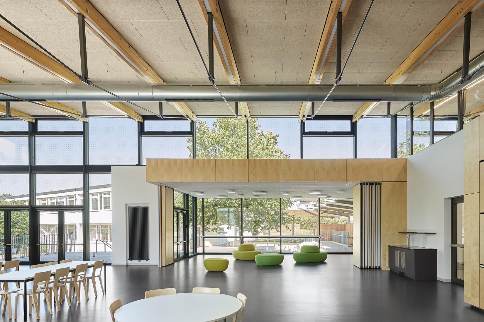 New cafeteria building in Neuenstein by Steinbach Schimmel Architekten. Photograph by Zooey Braun.