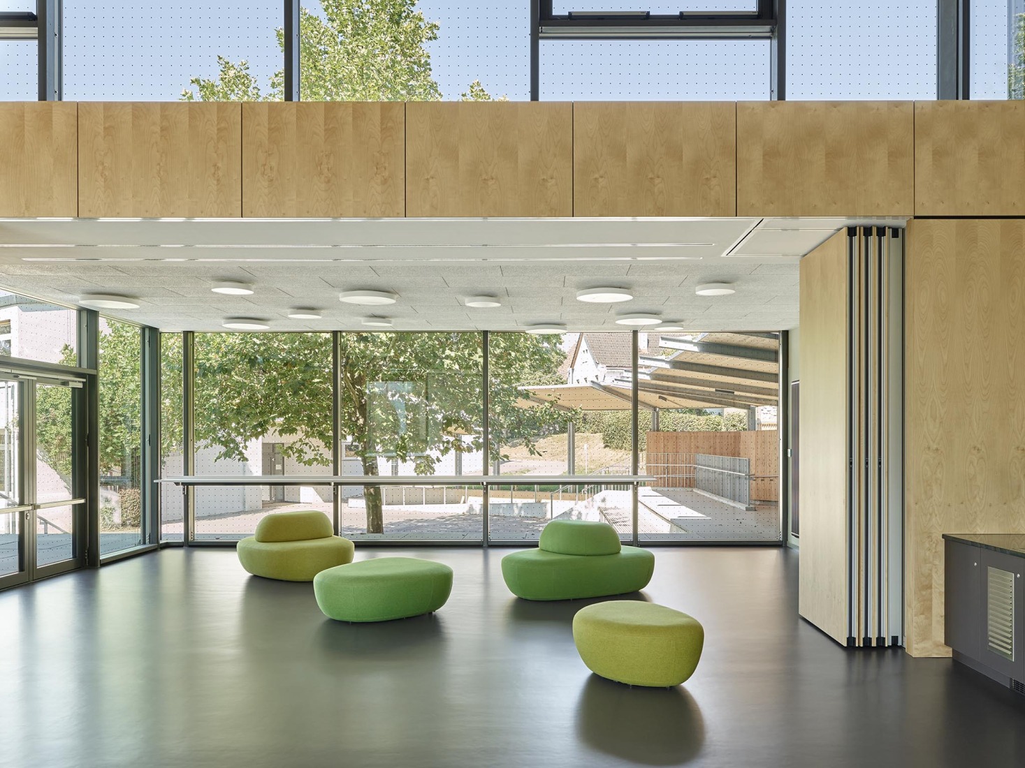 New cafeteria building in Neuenstein by Steinbach Schimmel Architekten. Photograph by Zooey Braun.