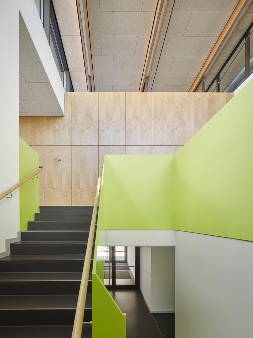 New cafeteria building in Neuenstein by Steinbach Schimmel Architekten. Photograph by Zooey Braun.