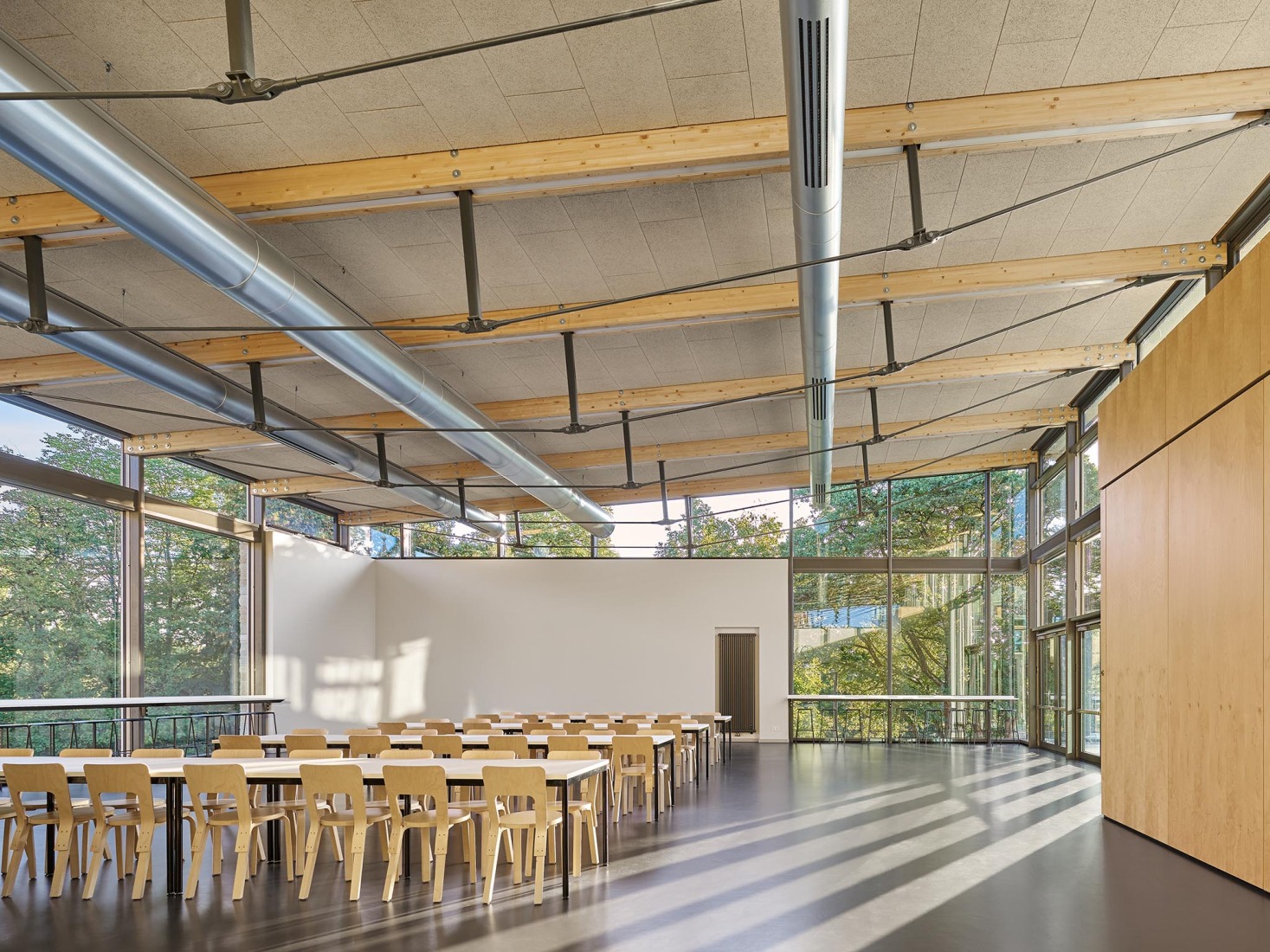 New cafeteria building in Neuenstein by Steinbach Schimmel Architekten. Photograph by Zooey Braun.