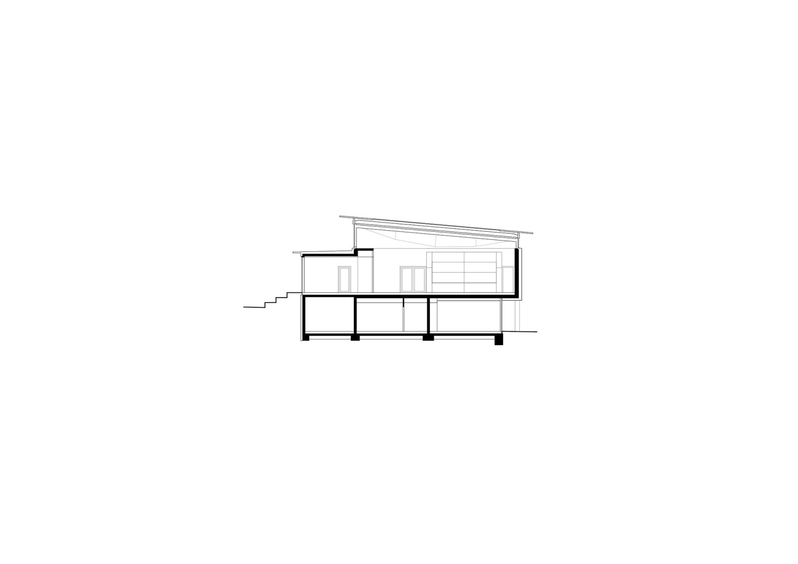 Section. New cafeteria building in Neuenstein by Steinbach Schimmel Architekten.