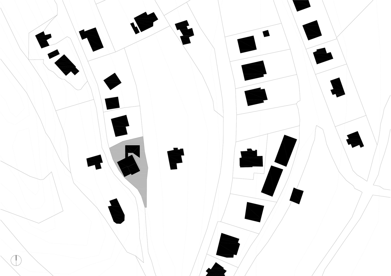 Plano de emplazamiento. Ampliación y reforma de vivienda unifamiliar por Valdivieso Arquitectos.