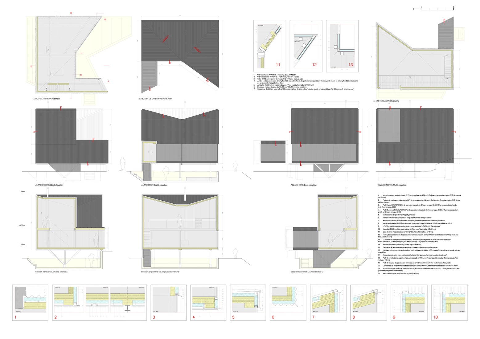 Planos de construcción. Ampliación y reforma de vivienda unifamiliar por Valdivieso Arquitectos.