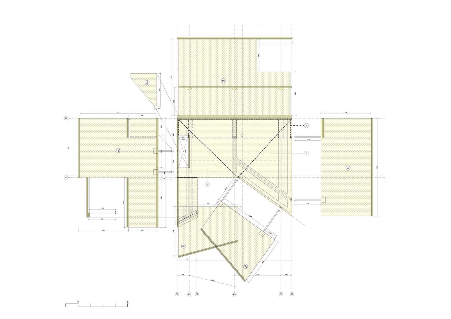 Estructura CLT. Ampliación y reforma de vivienda unifamiliar por Valdivieso Arquitectos.