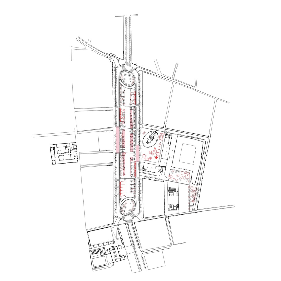 Plano proyecto. Rambla del Raval y entorno por VORA. Fotografía por Adrià Goula.
