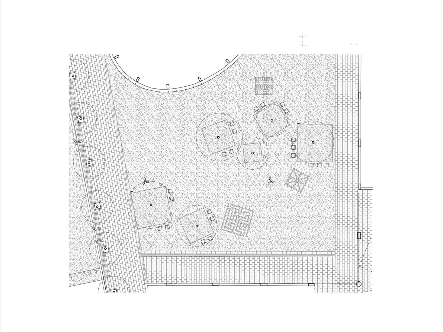 Planta detalle 2. Plano previo. Rambla del Raval y entorno por VORA.