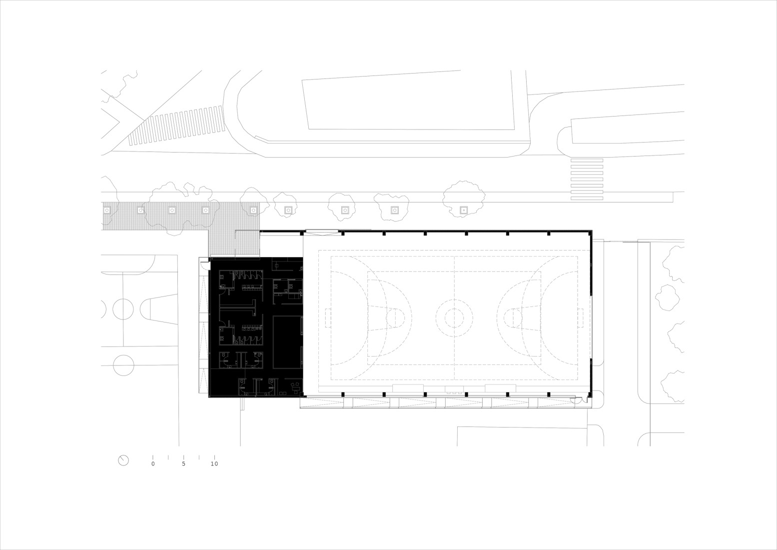 Floor. "Carlos Soria" Sports Hall by ABLM arquitectos.