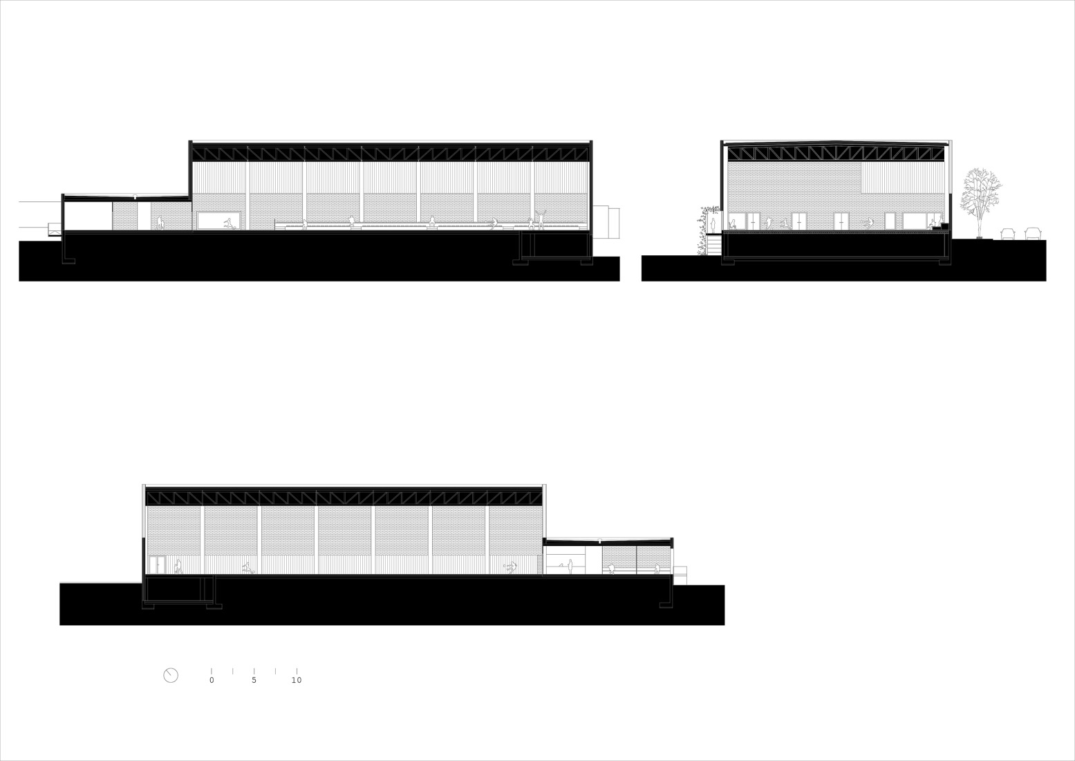 Sections. "Carlos Soria" Sports Hall by ABLM arquitectos.