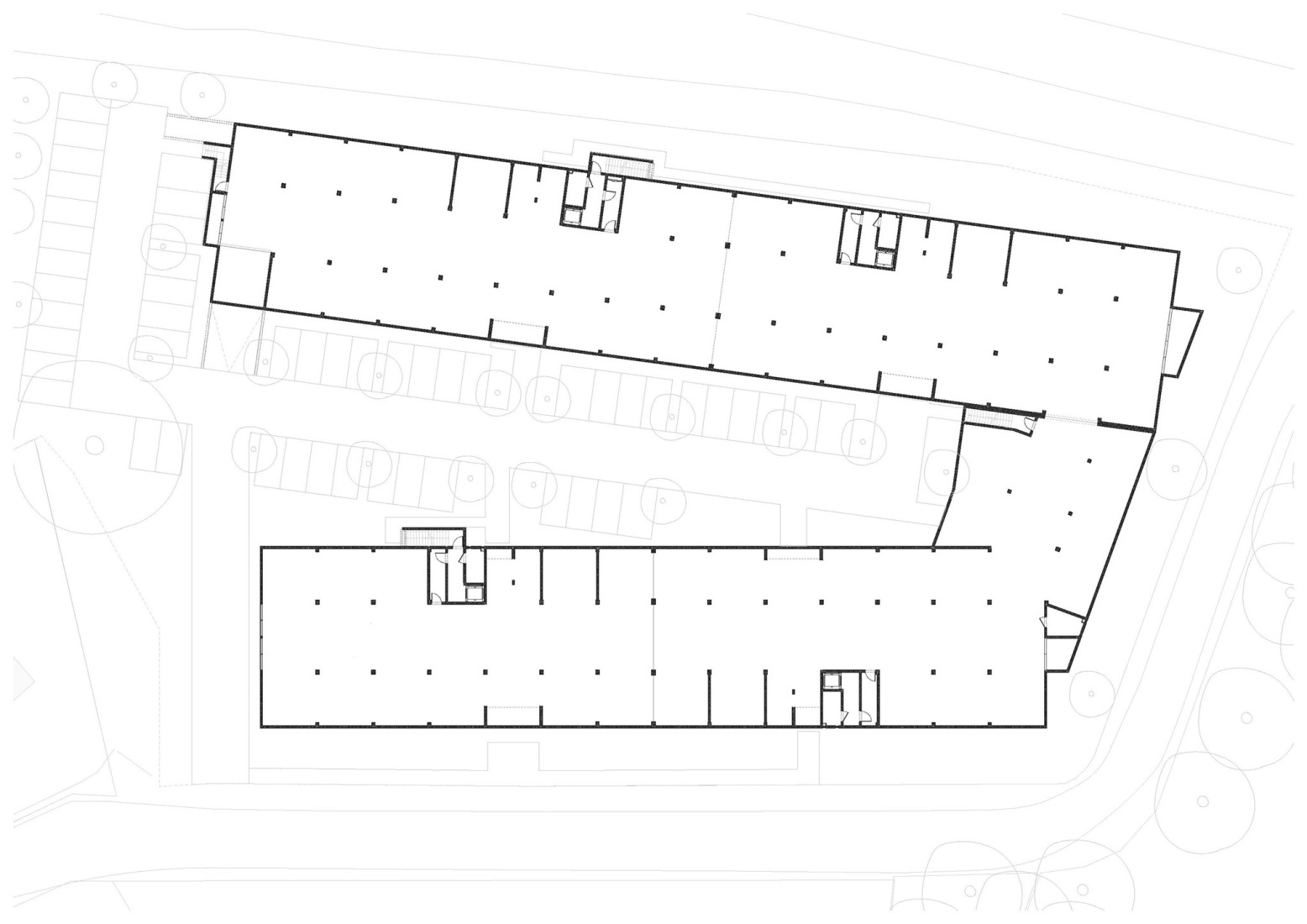 Basement floor plan. "Bois Harel" by Alta Architectes.