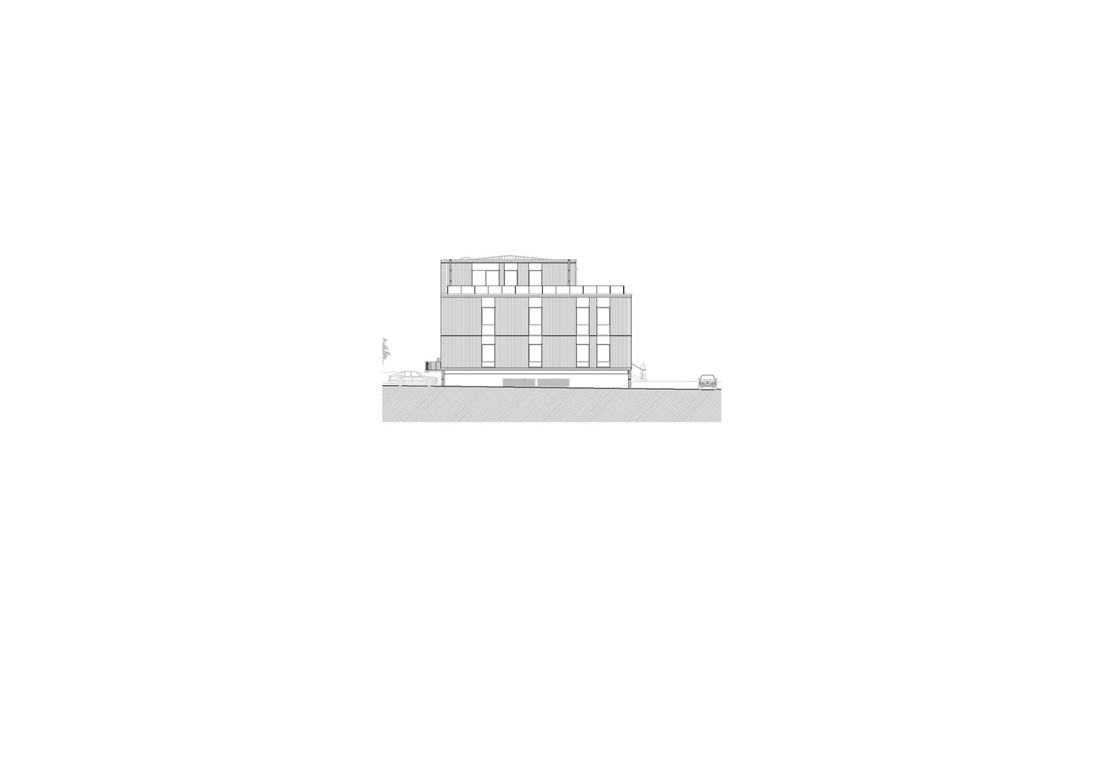 Building A, north façade. "Bois Harel" by Alta Architectes.