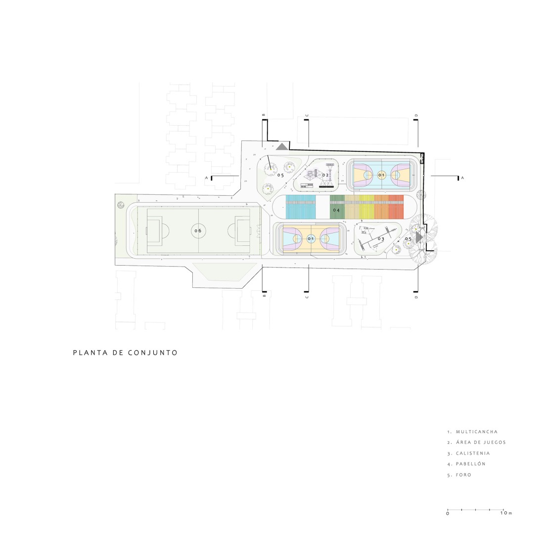 Site plan. UH INFONAVIT CTM Culhuacán by AMASA Estudio.