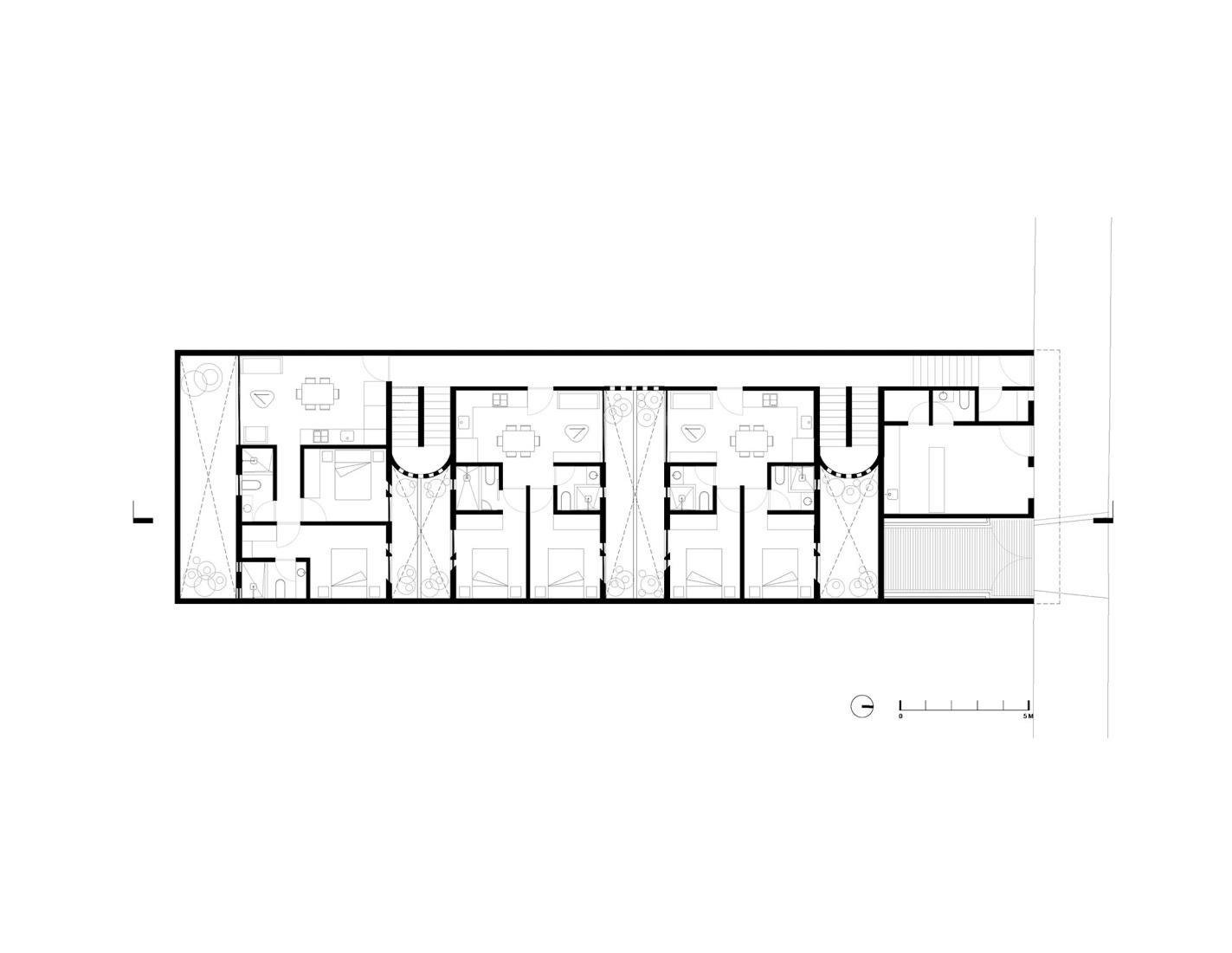 Ground floor plan. Mariano Azuela 194 by Bloqe Arquitectura.