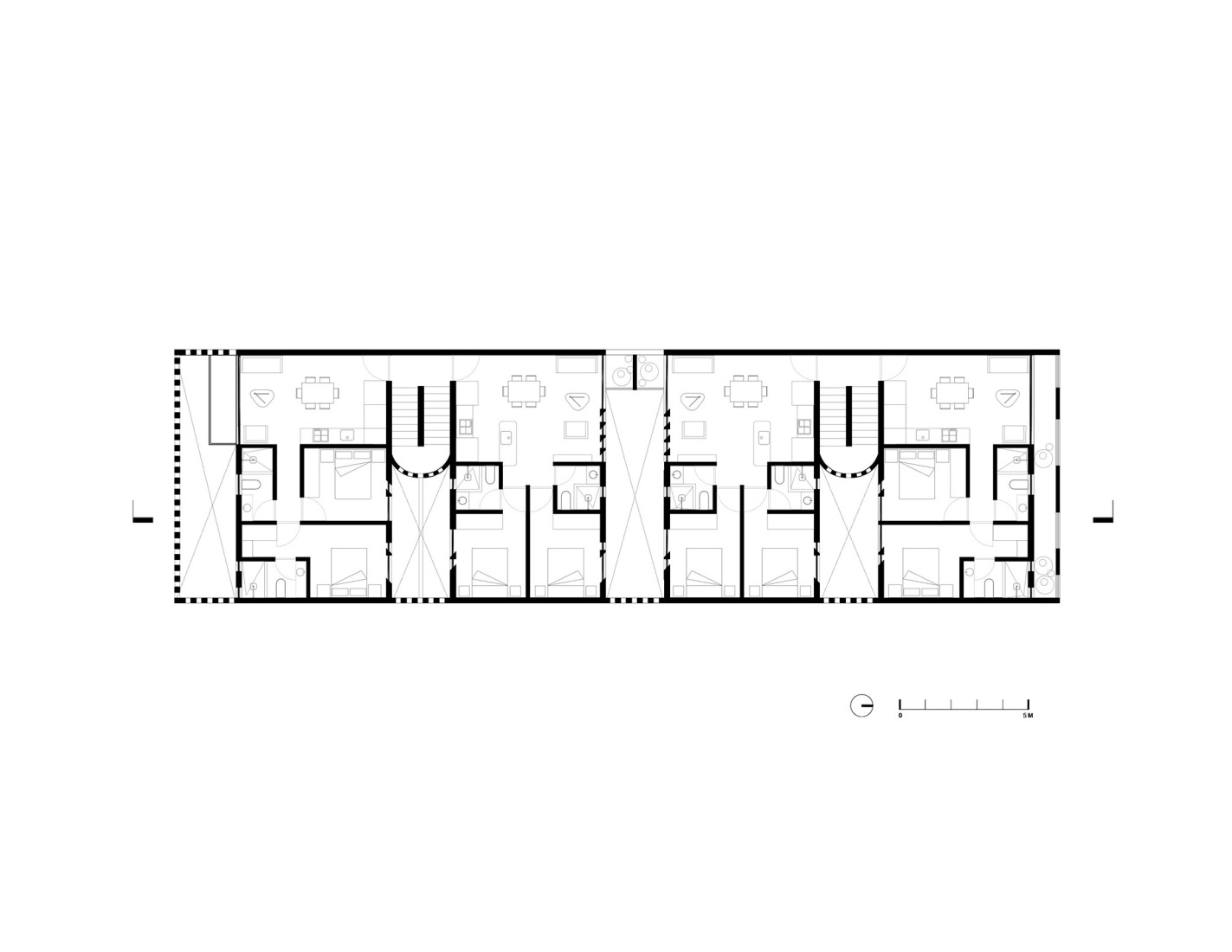 First floor plan. Mariano Azuela 194 by Bloqe Arquitectura.
