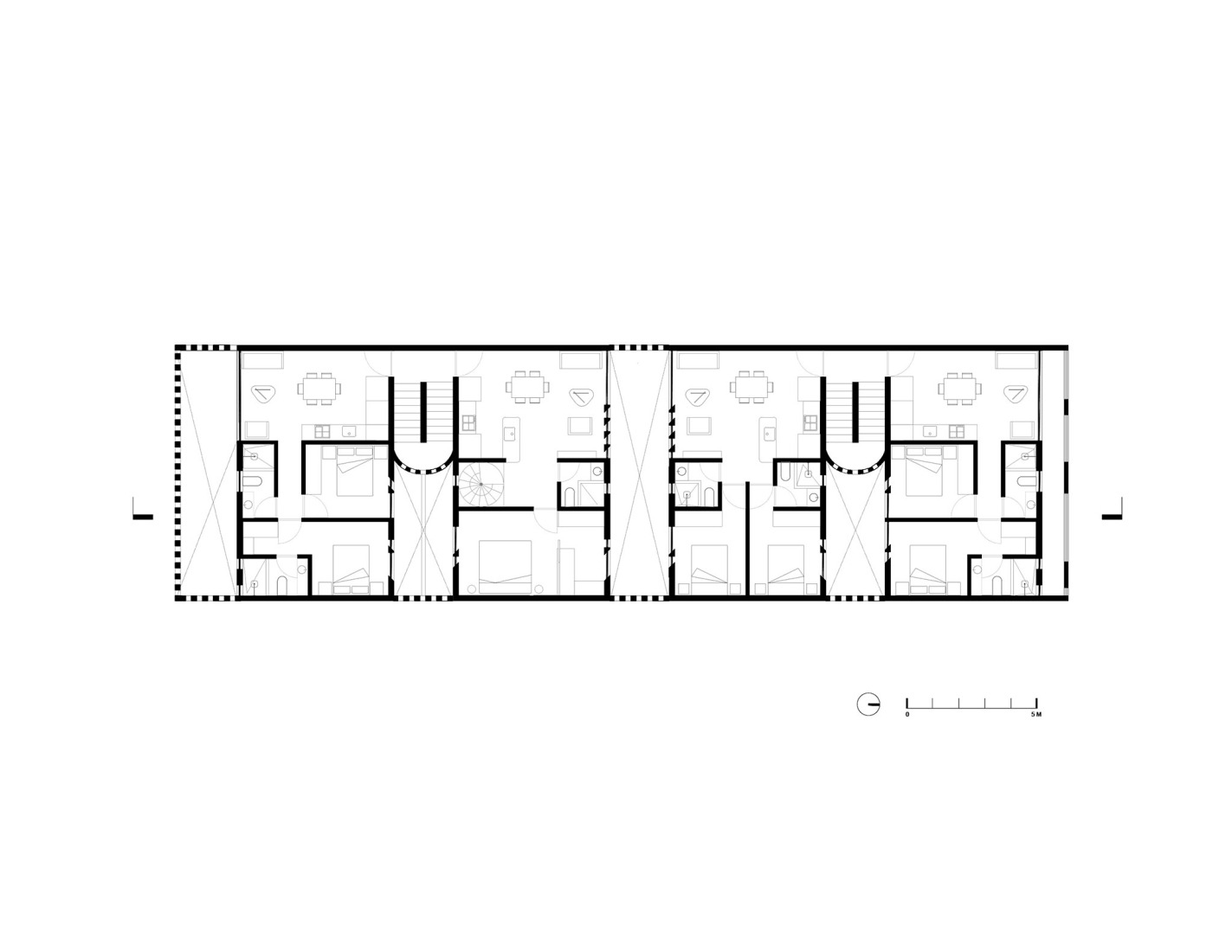 Second floor plan. Mariano Azuela 194 by Bloqe Arquitectura.