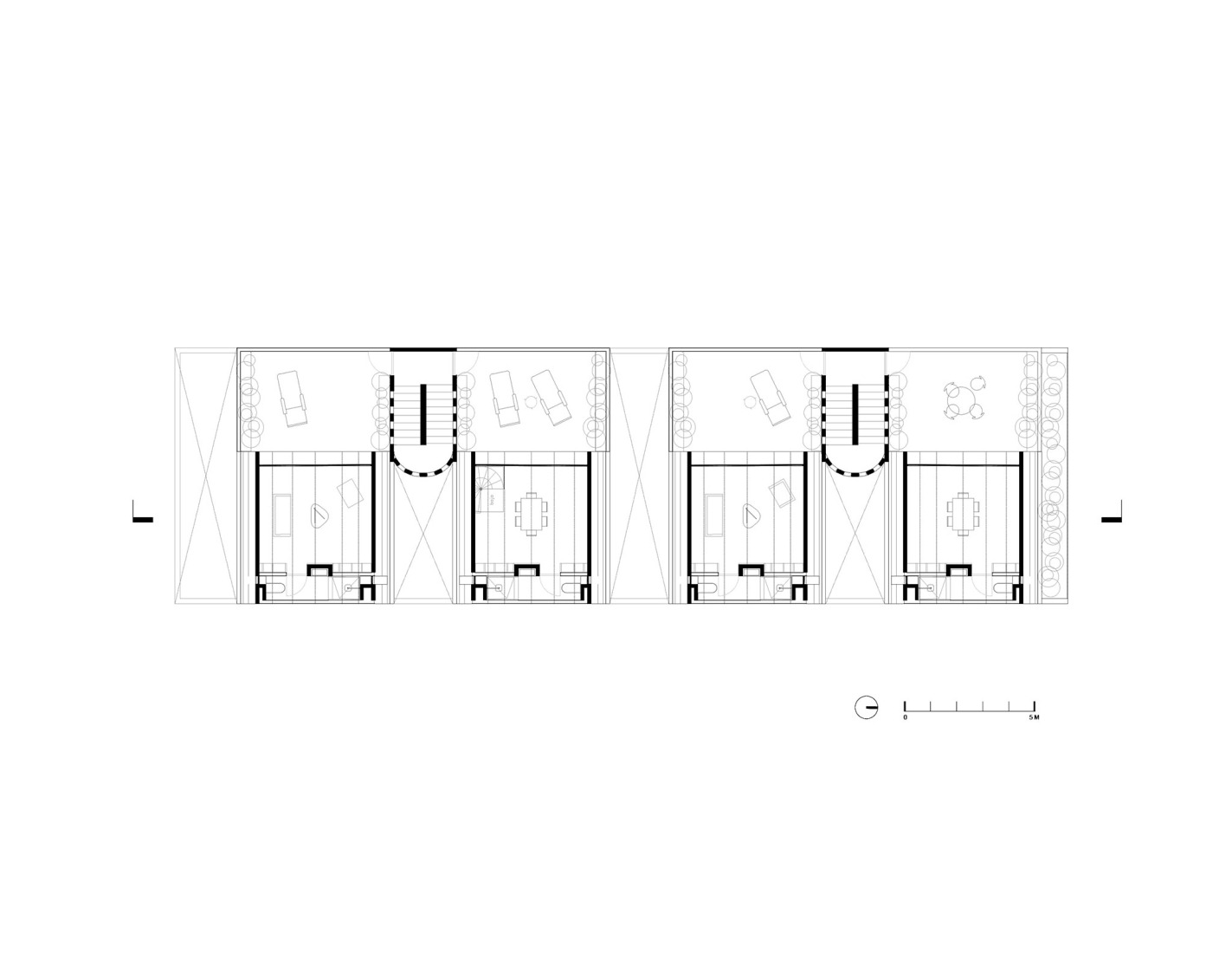 Rooftop floor plan. Mariano Azuela 194 by Bloqe Arquitectura.