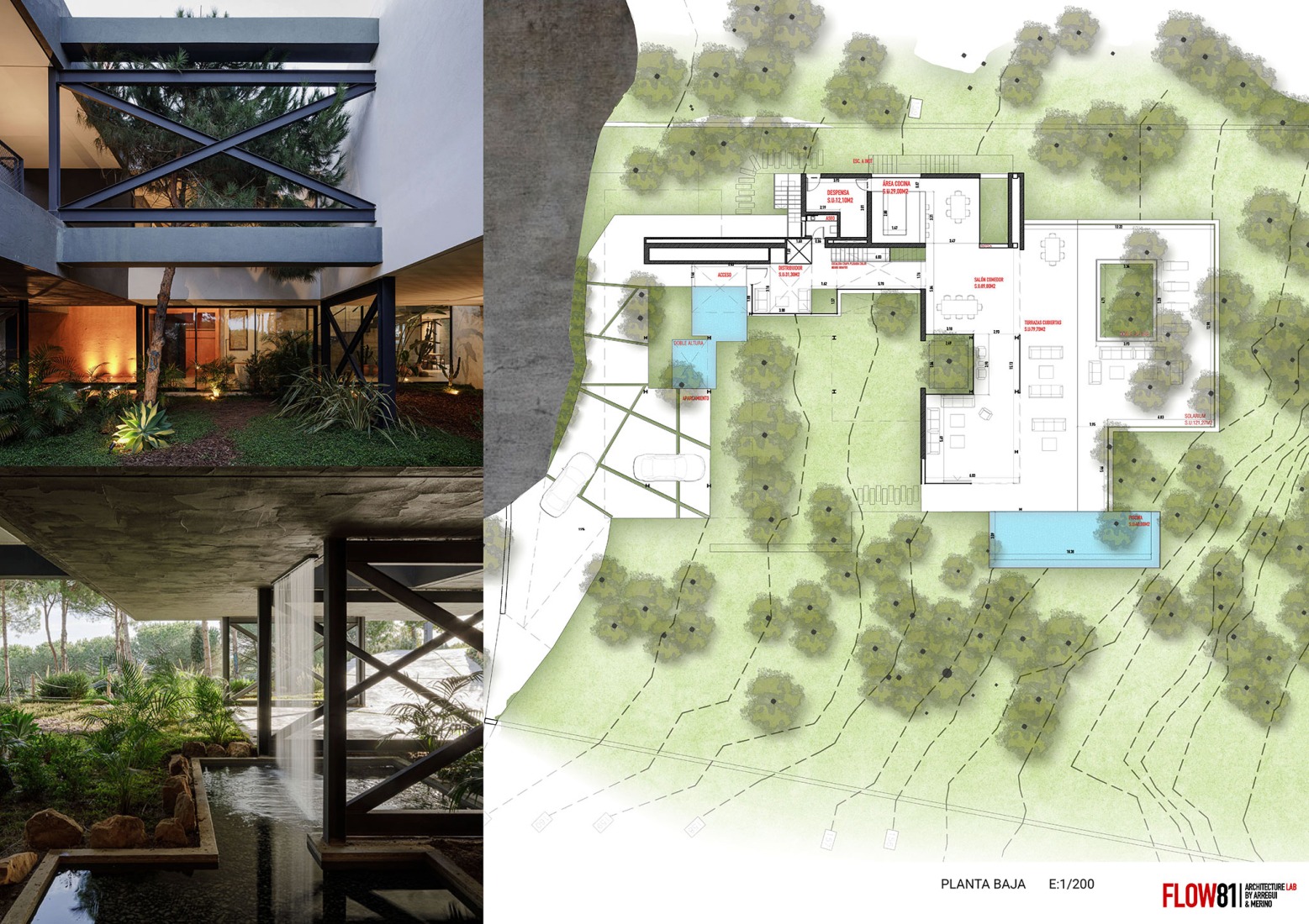 Planta baja. Villa Las Nubes por Flow81.