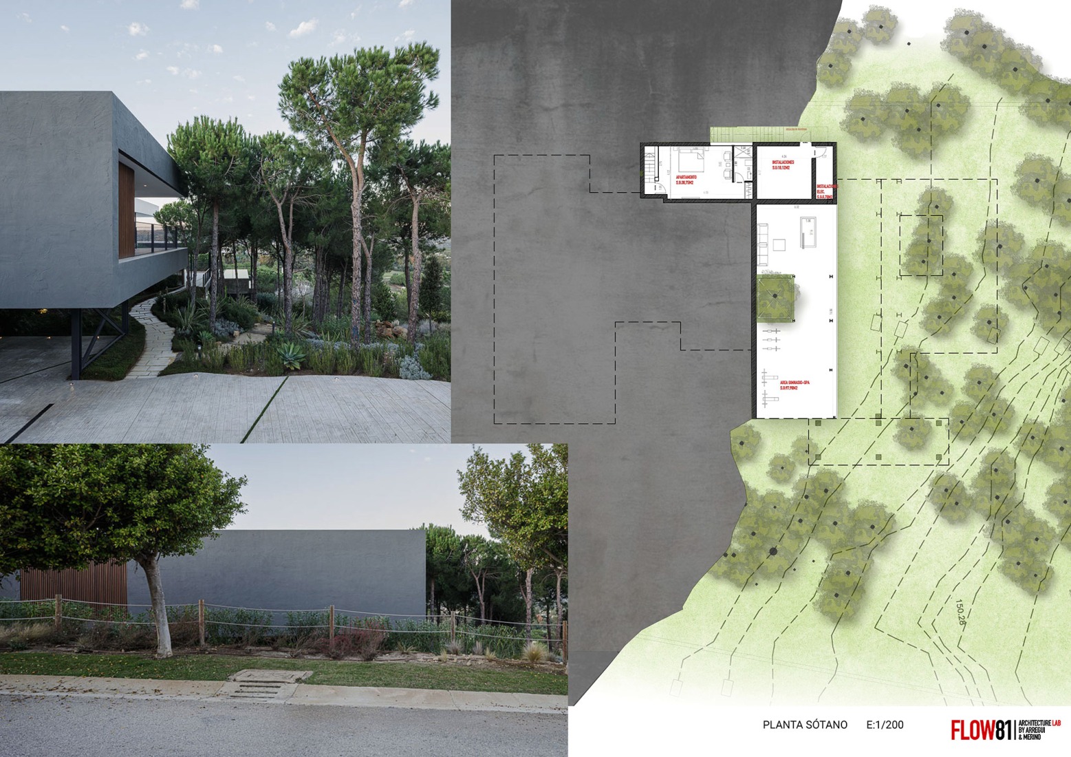 Planta sótano. Villa Las Nubes por Flow81.