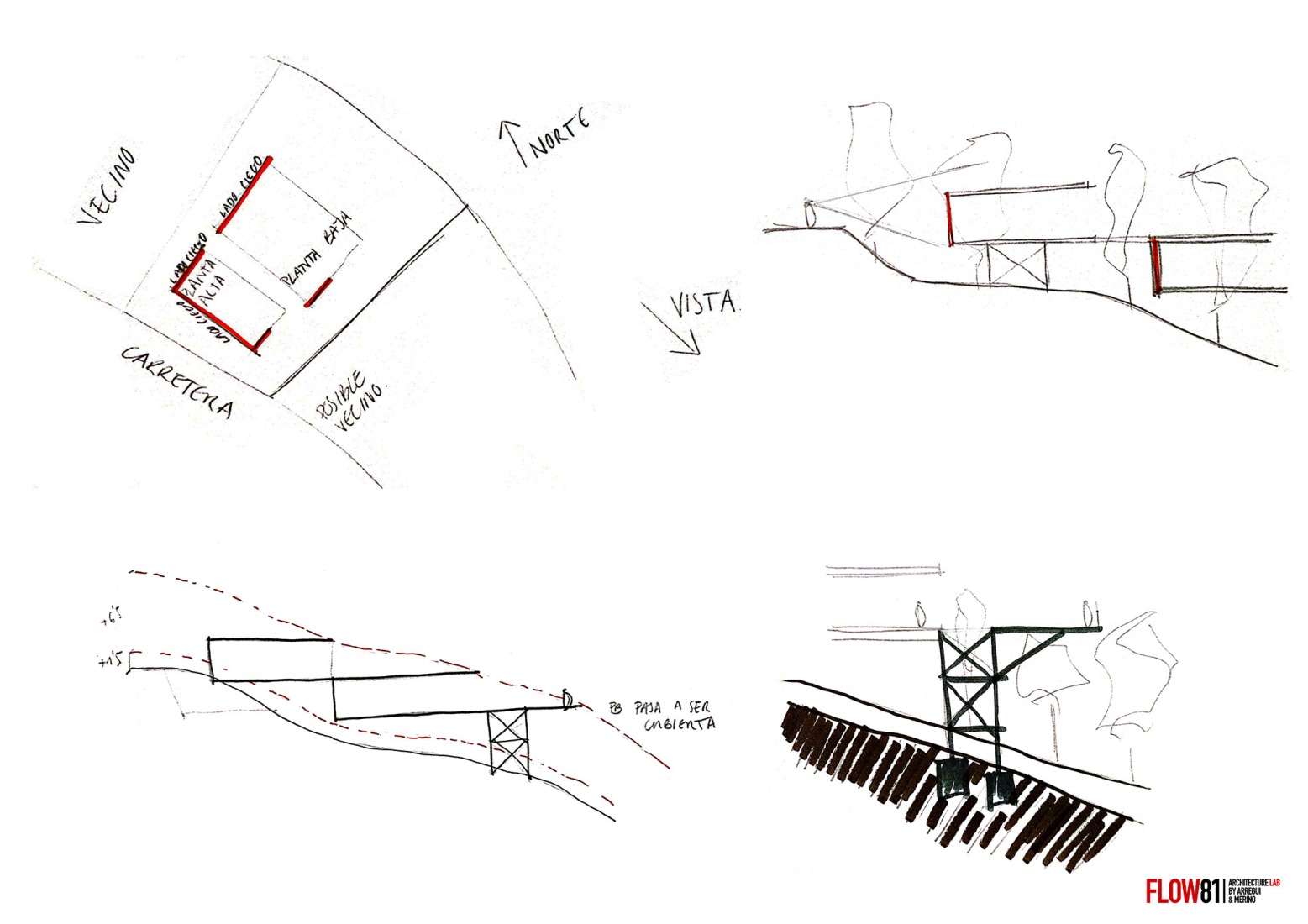 Esquemas. Villa Las Nubes por Flow81.