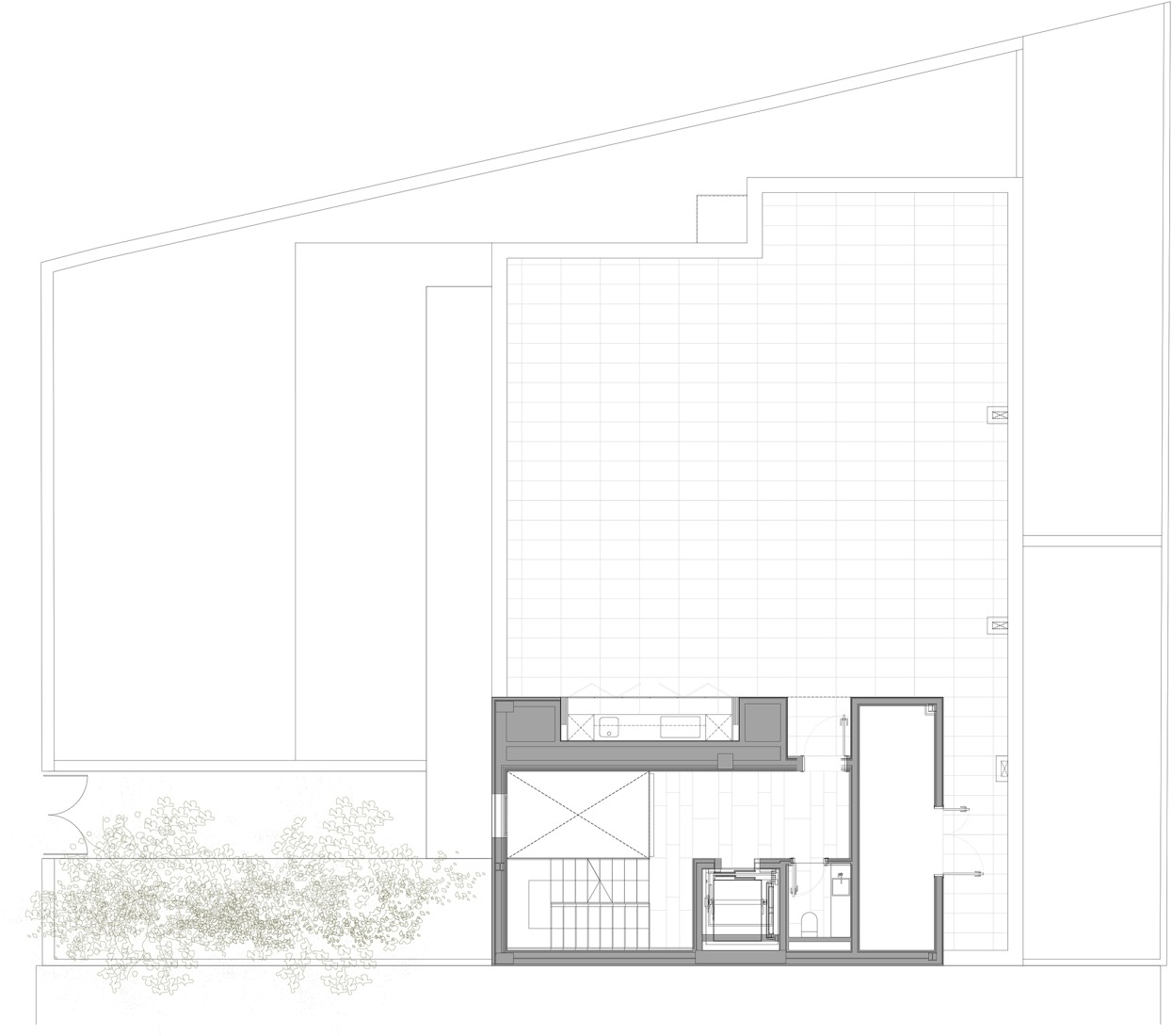 Third floor plan. Three dwellings in the Colonia El Viso by Riaño Arquitectos, GCA Architects.