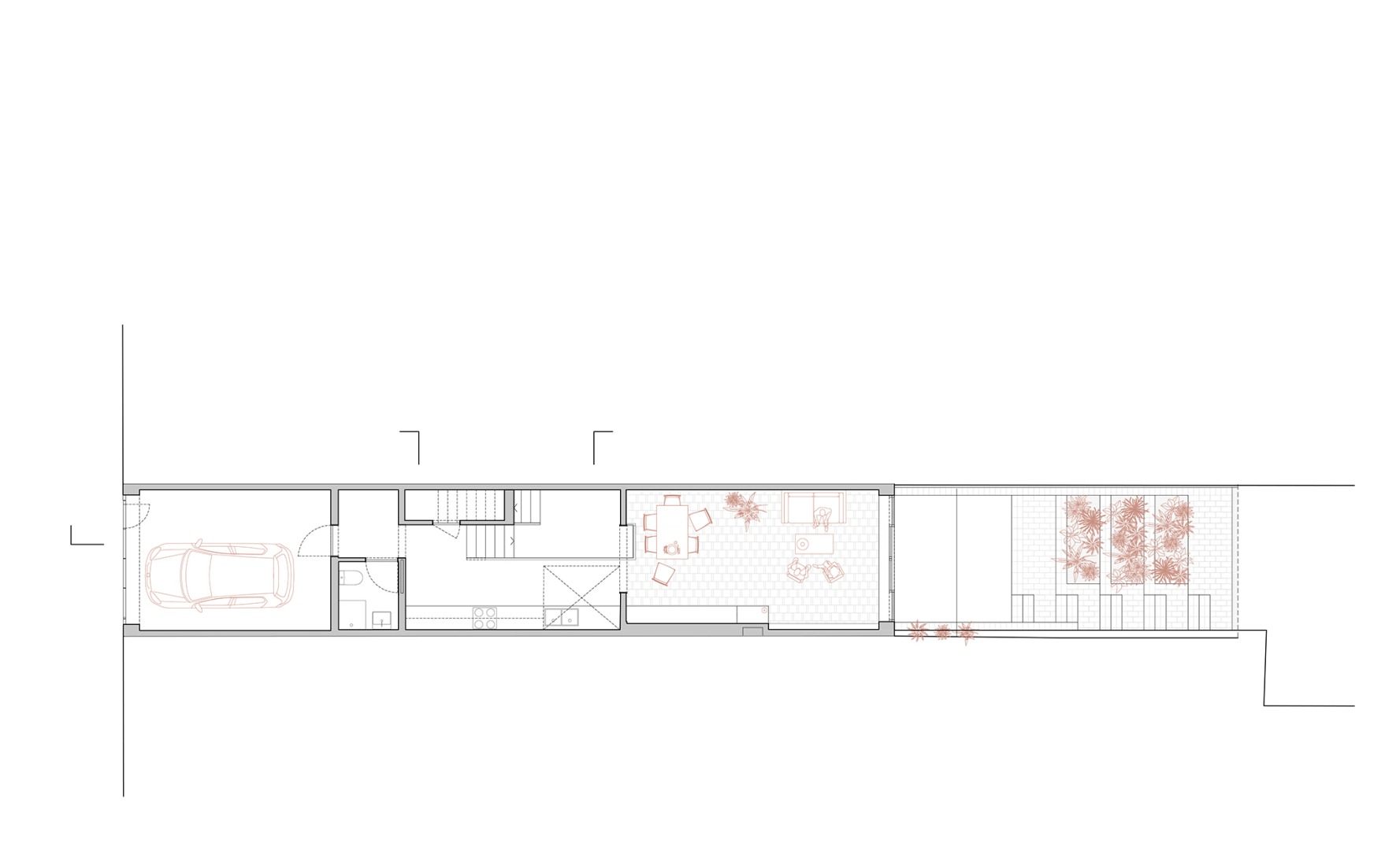 Plano de planta baja. Casa Mireia y Toni (y Joan y Laia) por vora + Toni Riba.