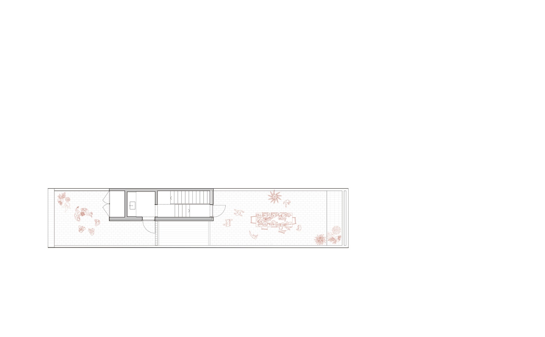 Plano de planta azotea. Casa Mireia y Toni (y Joan y Laia) por vora + Toni Riba.