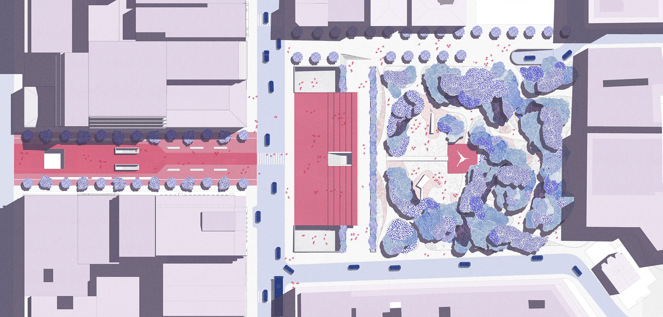 Brave New Axis por Spyridon Loukidis, Markos Georgios Sakellion, Georgios Thalassinos. Universidad Técnica Nacional de Atenas, Escuela de Arquitectura (Atenas, Grecia).