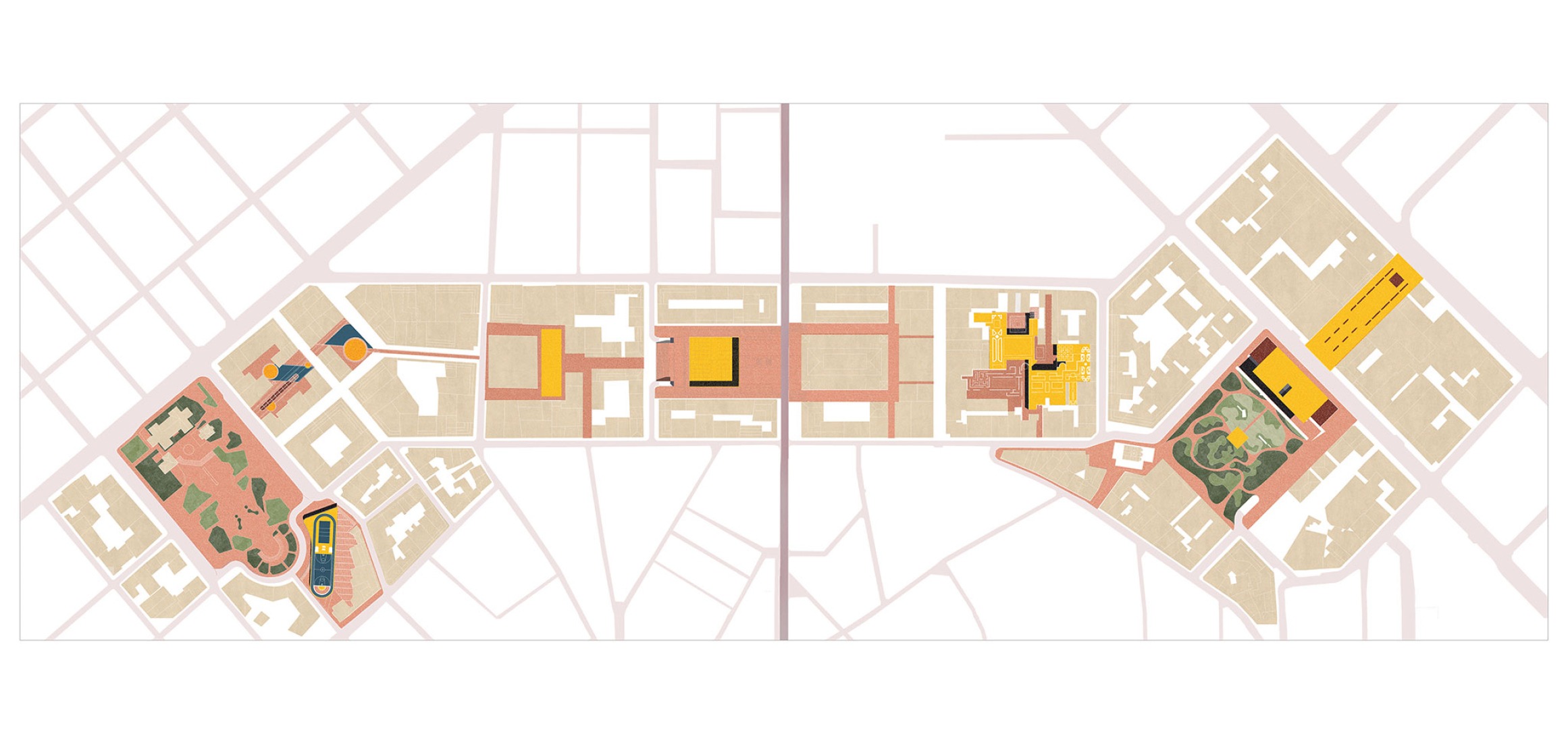 Brave New Axis por Spyridon Loukidis, Markos Georgios Sakellion, Georgios Thalassinos. Universidad Técnica Nacional de Atenas, Escuela de Arquitectura (Atenas, Grecia).