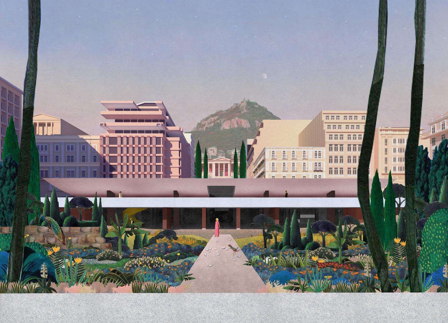 Brave New Axis por Spyridon Loukidis, Markos Georgios Sakellion, Georgios Thalassinos. Universidad Técnica Nacional de Atenas, Escuela de Arquitectura (Atenas, Grecia).