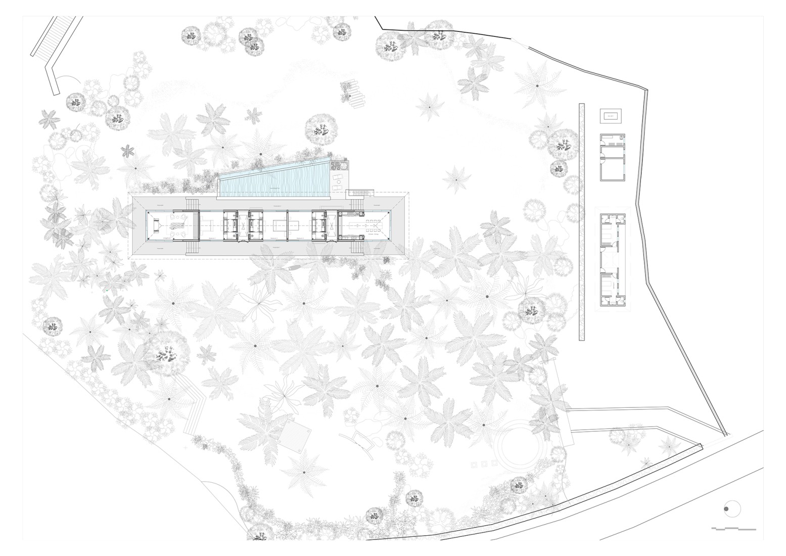 Site plan. Parikrama House by SPASM Design Architects.